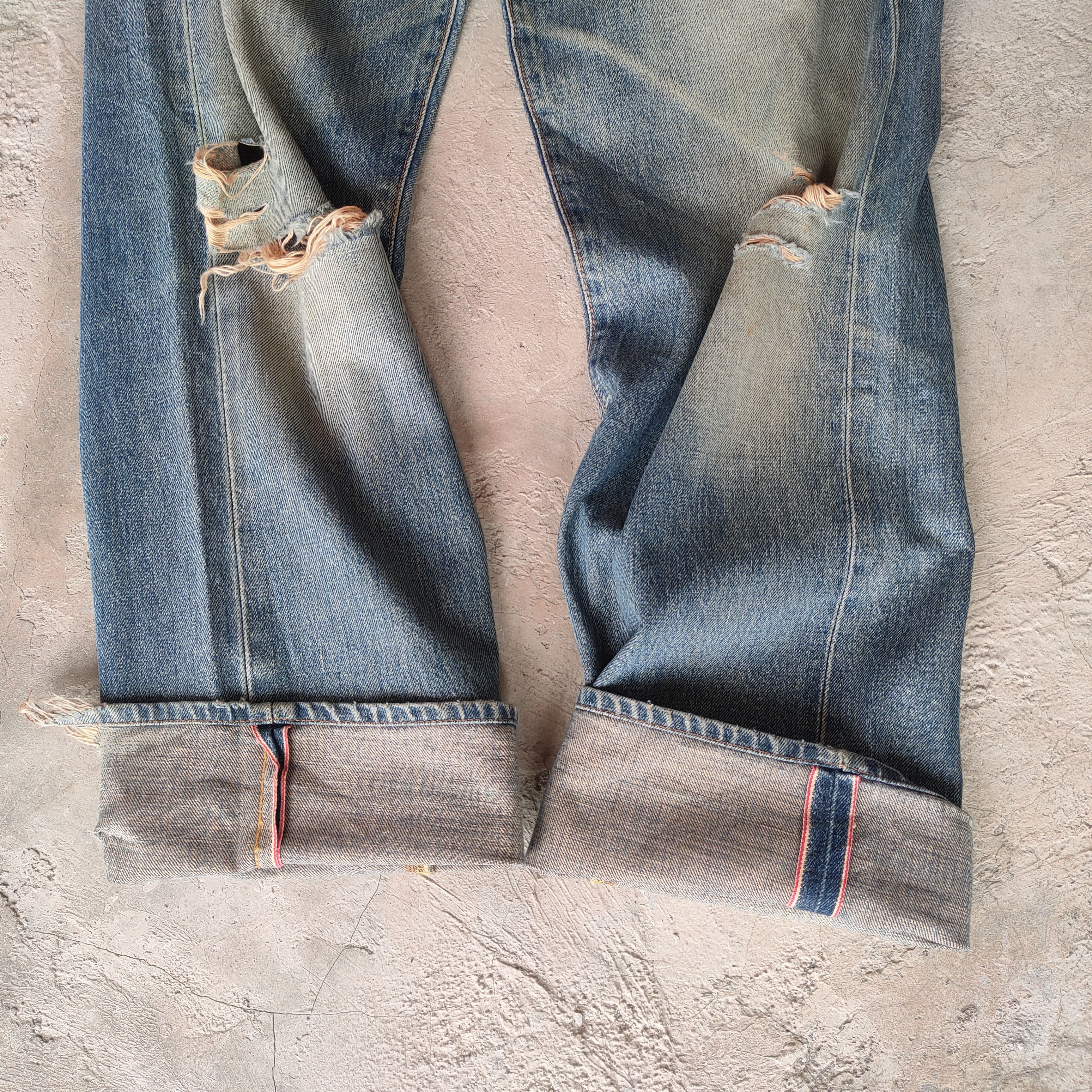 Edwin × Jean × Vintage W30 VINTAGE EDWIN 505X RUSTY FADED DISTRESSED JEANS PANTS Size US 30 / EU 46 - 9 Thumbnail