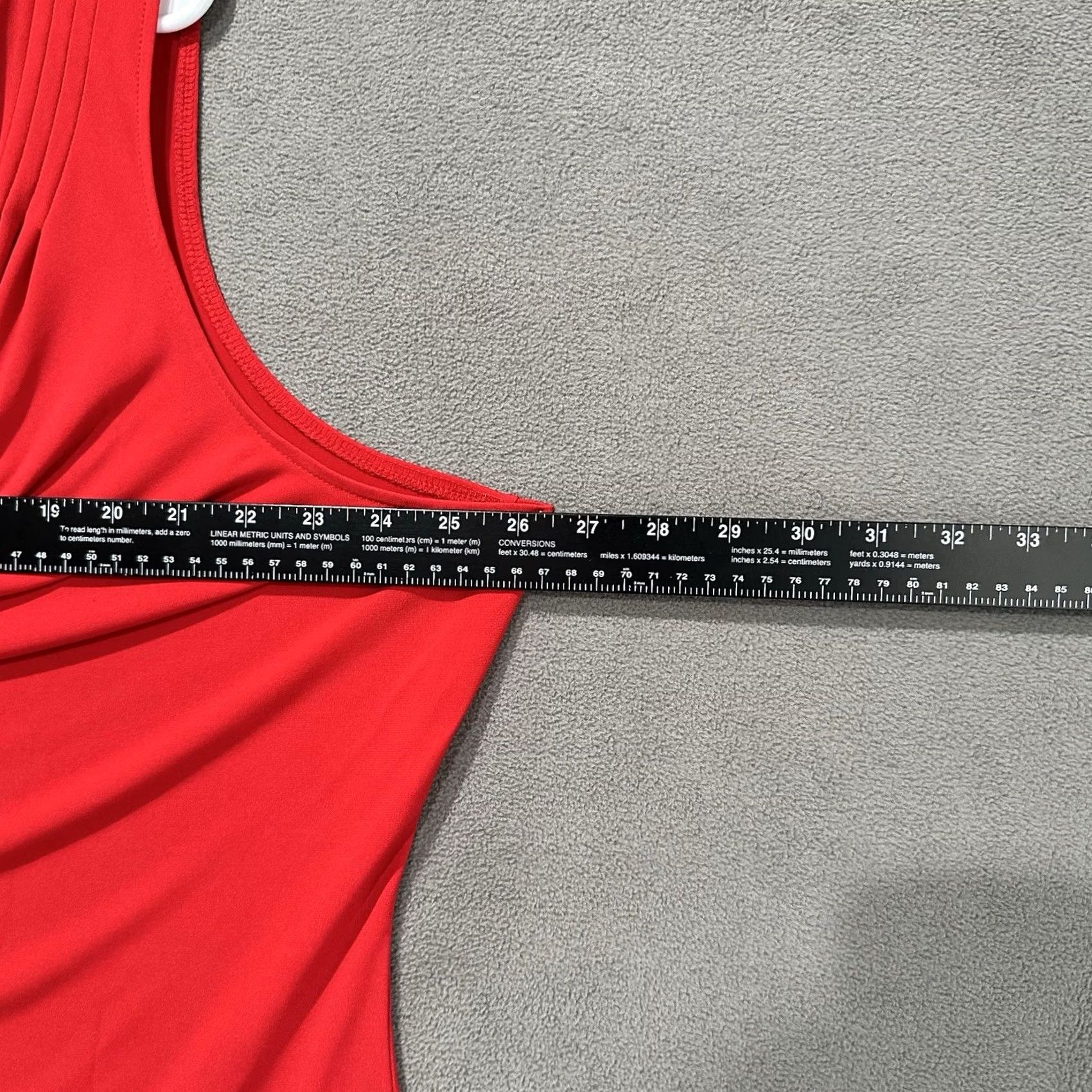 Calvin Klein Calvin Klein Ruched Tank Top Womens 2X Red Cowl Neck Sleeveless Camisole Tank Shirt Plus Size Size XXL / US 16-18 / IT 52-54 - 7 Thumbnail