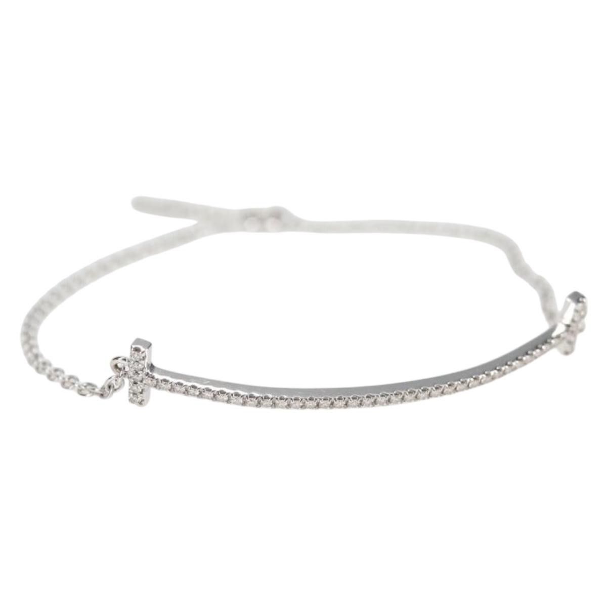 Tiffany & Co. Tiffany & Co. T Smile Chain Bracelet 18K White Gold Size ONE SIZE - 1 Thumbnail