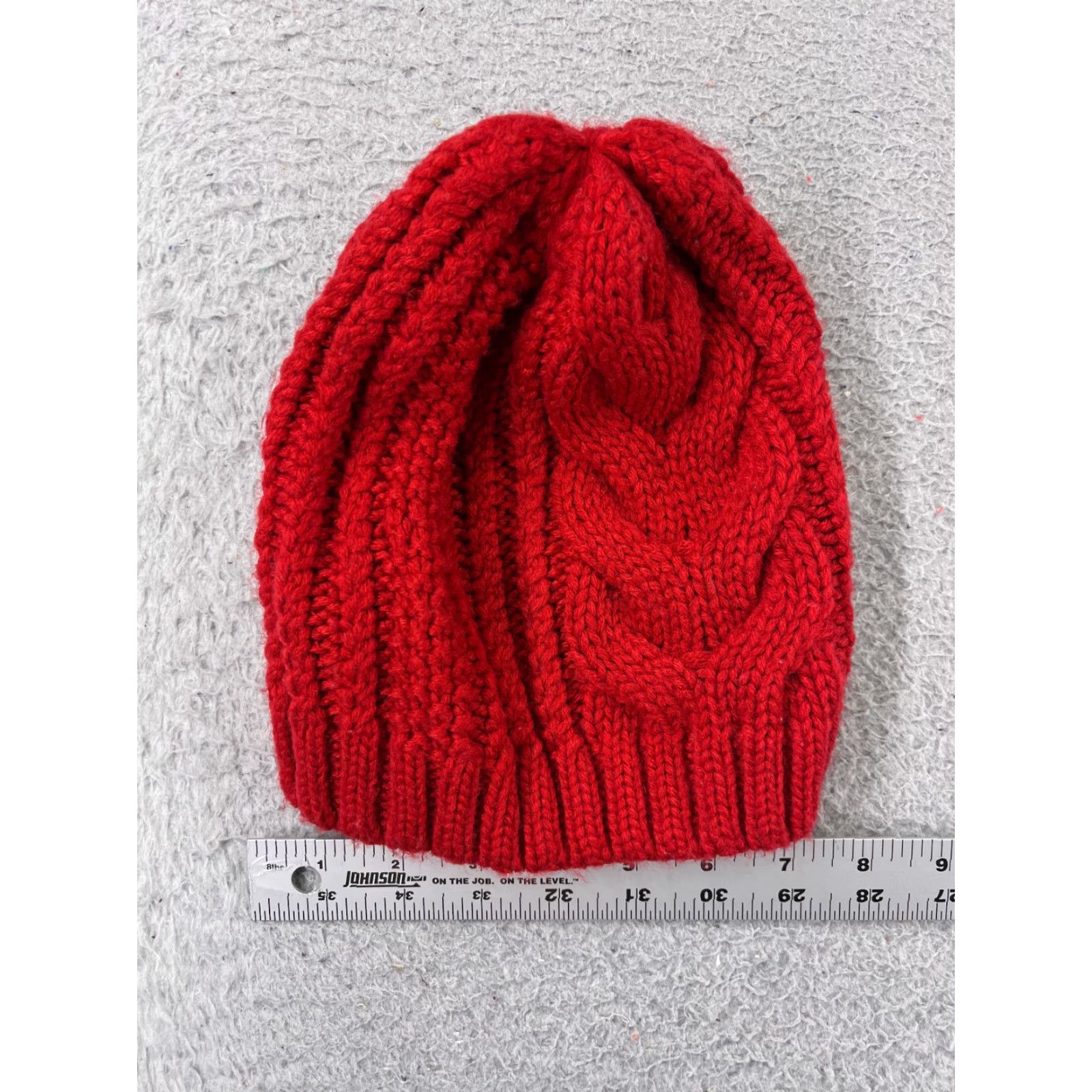 Merona Merona Beanie Merona Beanie Toque Womens One Size Red Cable Knit Acrylic Blend Winter Snow Ski Size ONE SIZE - 4 Thumbnail