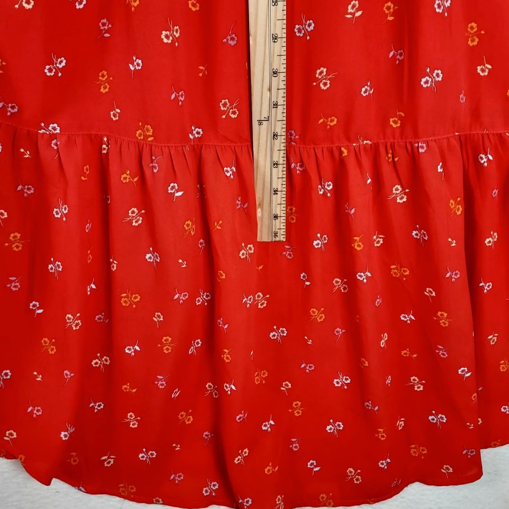 Gap GAP Women’s Sleeveless Red Floral Maxi Dress Embroidered Neckline Size Small Size S / US 4 / IT 40 - 7 Thumbnail