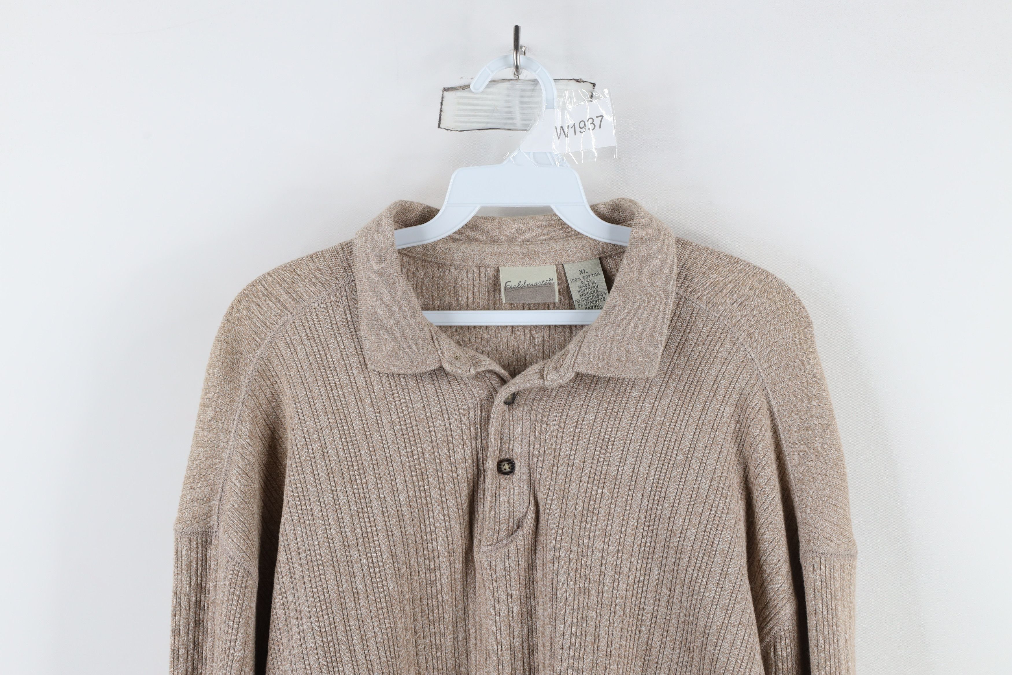 Vintage Vintage 90s Streetwear Knit Long Sleeve Rugby Polo Shirt Size US XL / EU 56 / 4 - 2 Thumbnail