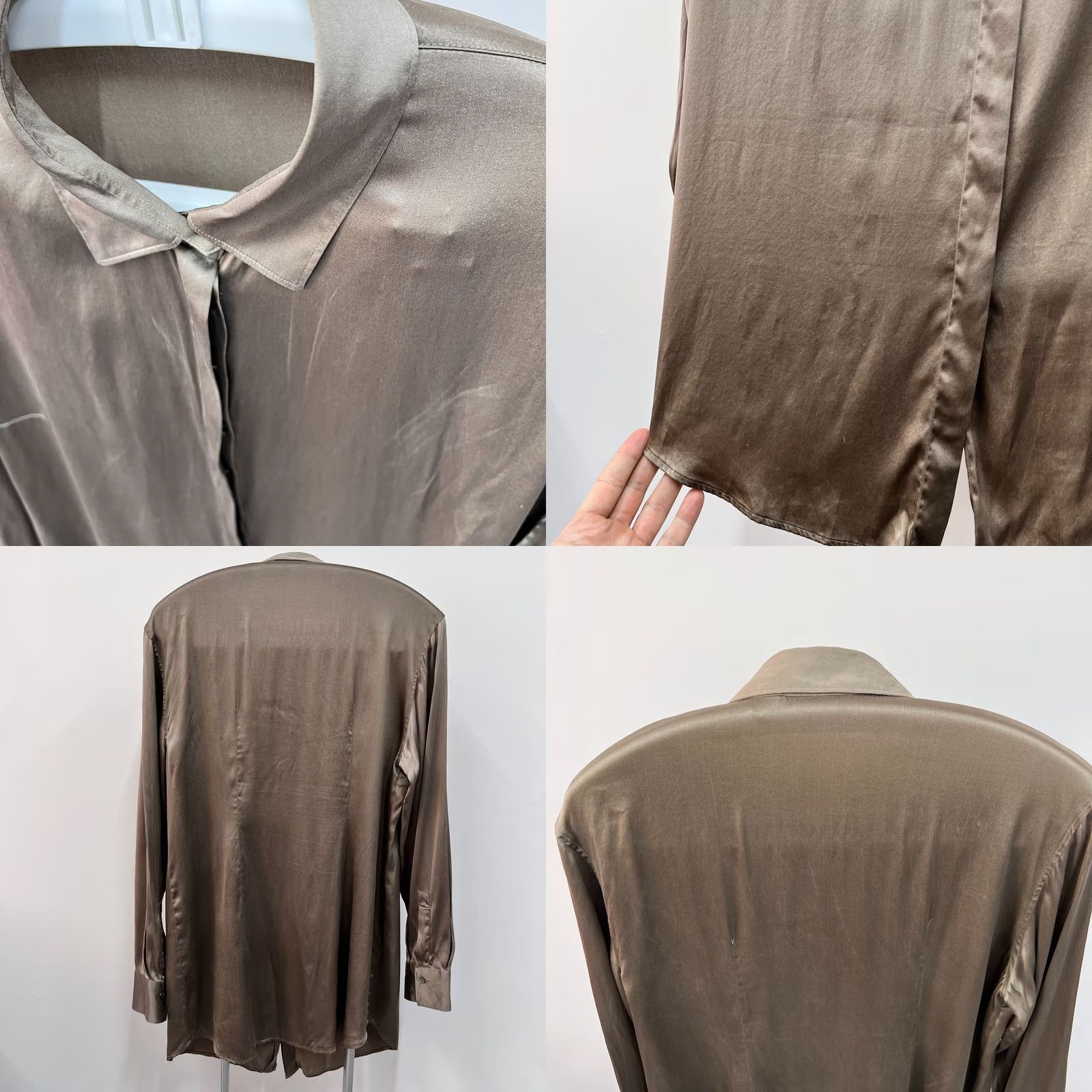 Vintage Iris Von Arnim Silk Blouse Shirt Long Sleeve Size 42 Regular Women L Silk Blouse Shirt Long Sleeve 42 L Size M / US 6-8 / IT 42-44 - 8 Thumbnail