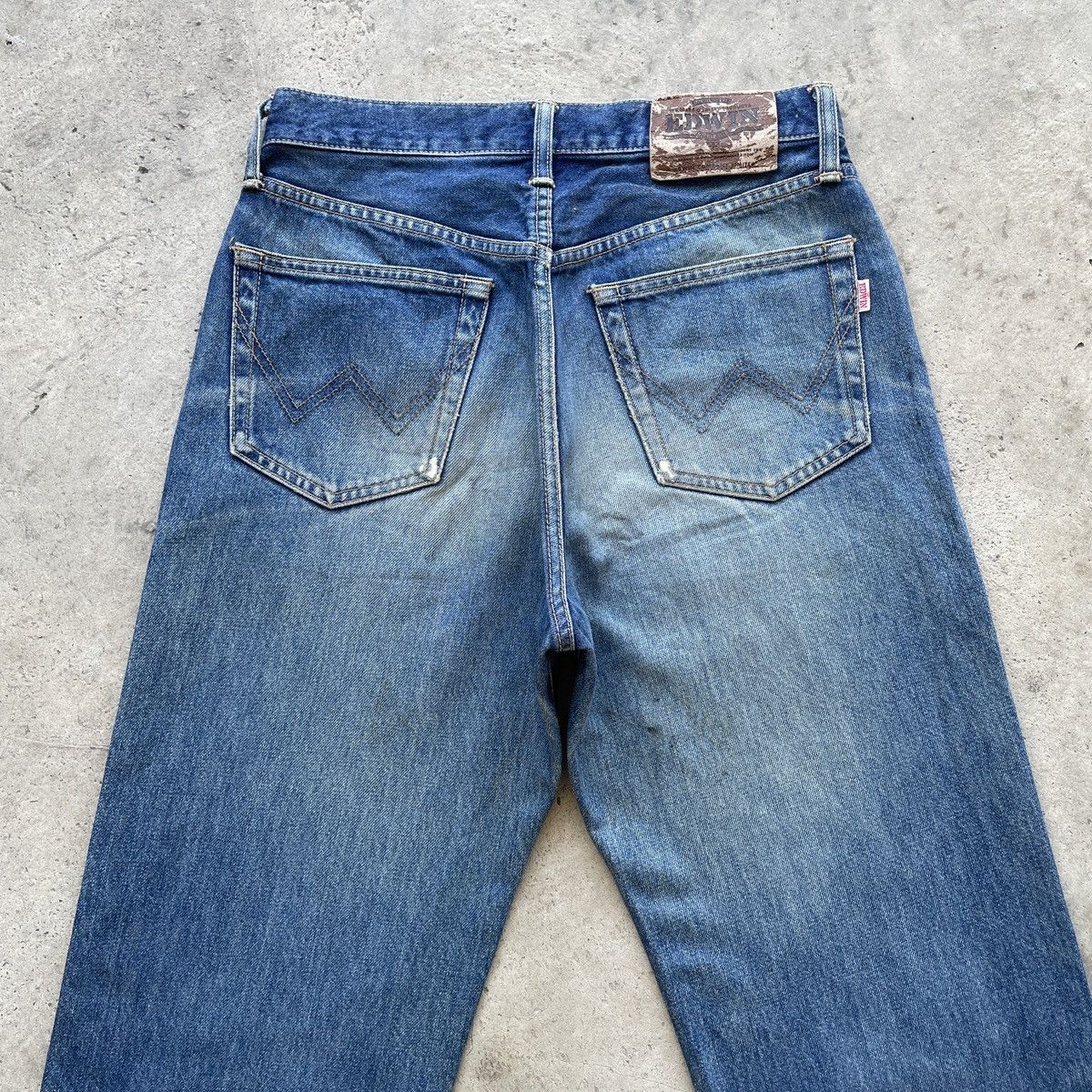 Edwin × Jean × Vintage W29x28💥 Vintage Edwin Mud Wash Faded Jeans Denim Pants Size US 29 - 10 Thumbnail
