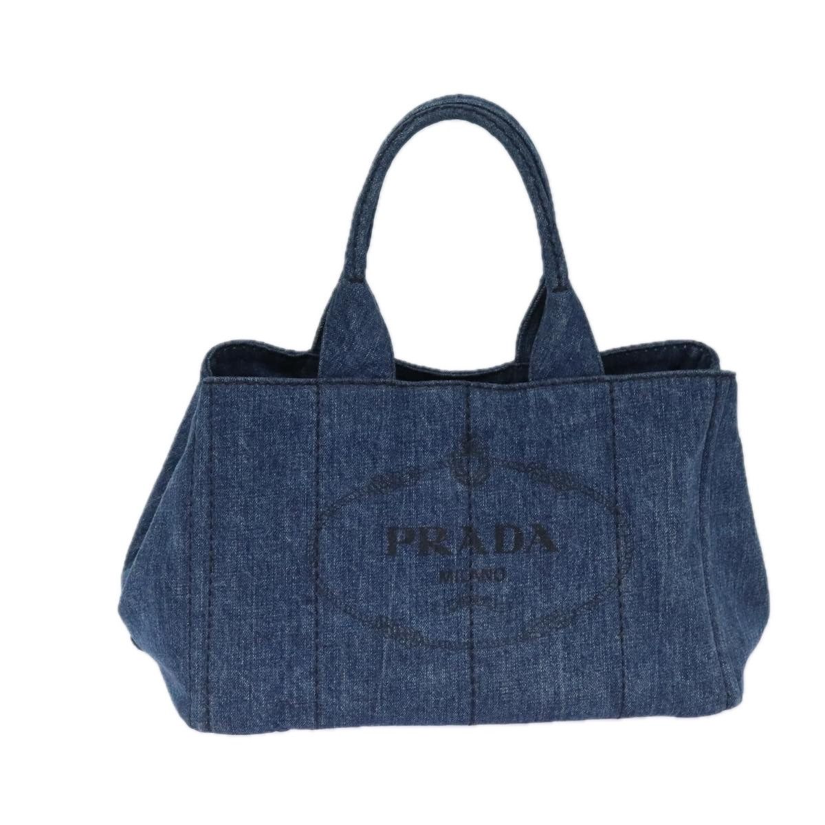 Prada Canapa Blue Canvas Handbag (Pre-Owned) Size ONE SIZE - 1 Thumbnail