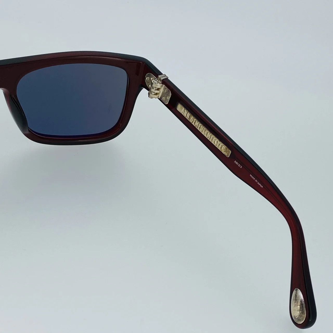 Ann Demeulemeester Ann Demeulemeester Sunglasses Flat Top Bordeaux Red and Blue Size ONE SIZE - 9 Thumbnail
