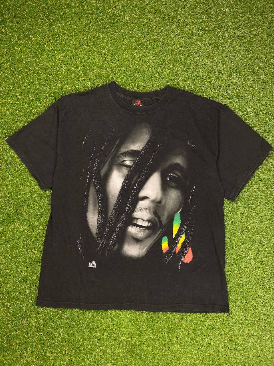 Band Tees VTG🔥 Bob Marley ZION Rootswear Faded Tee 90s Size US XL / EU 56 / 4 - 1 Thumbnail