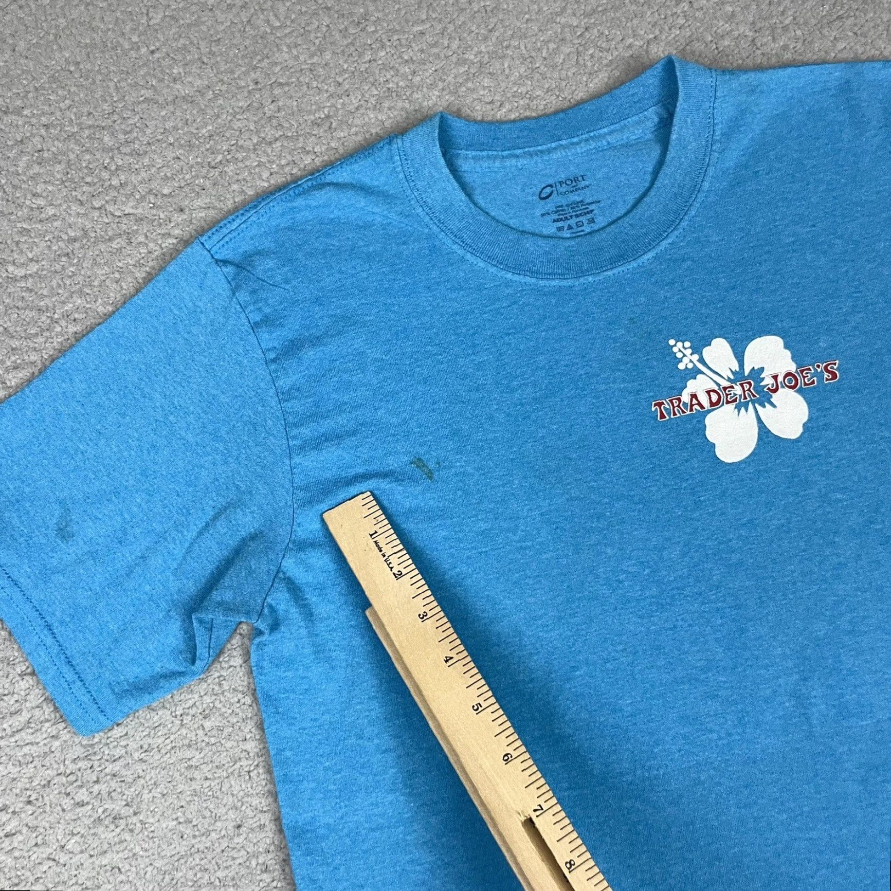 Vintage VINTAGE Trader Joe's Shirt Unisex Adults S Teal Blue Logo Hibiscus Size US S / EU 44-46 / 1 - 5 Thumbnail