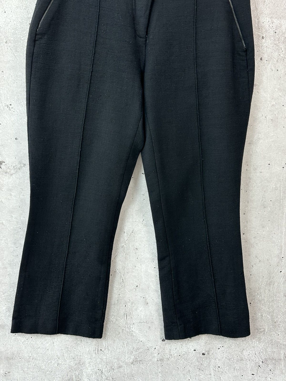 Annette Gortz Annette Gortz Black Cropped Zip Pocket Wool Women’s Pants Size 26" / US 2 / IT 38 - 3 Thumbnail