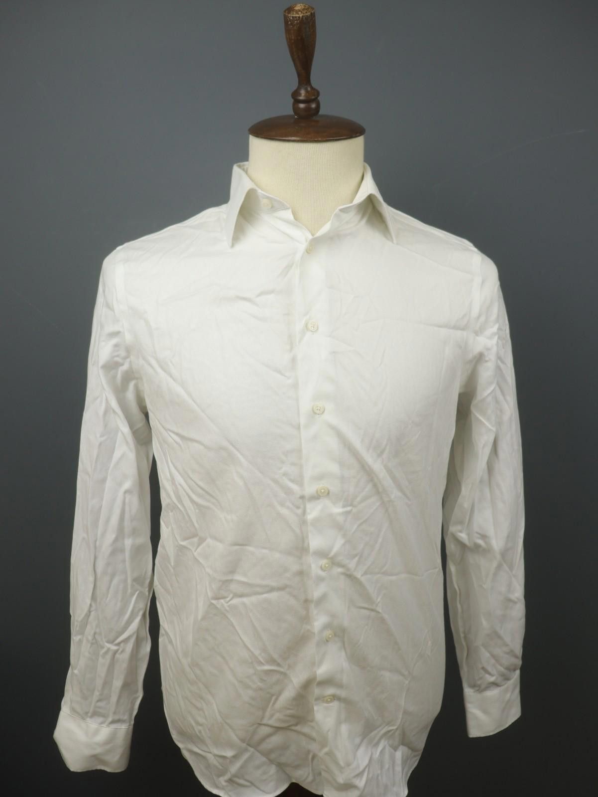 Suitsupply Suitsupply White Cotton Collared Slim Dress Shirt Size 40 Size 38R - 1 Thumbnail