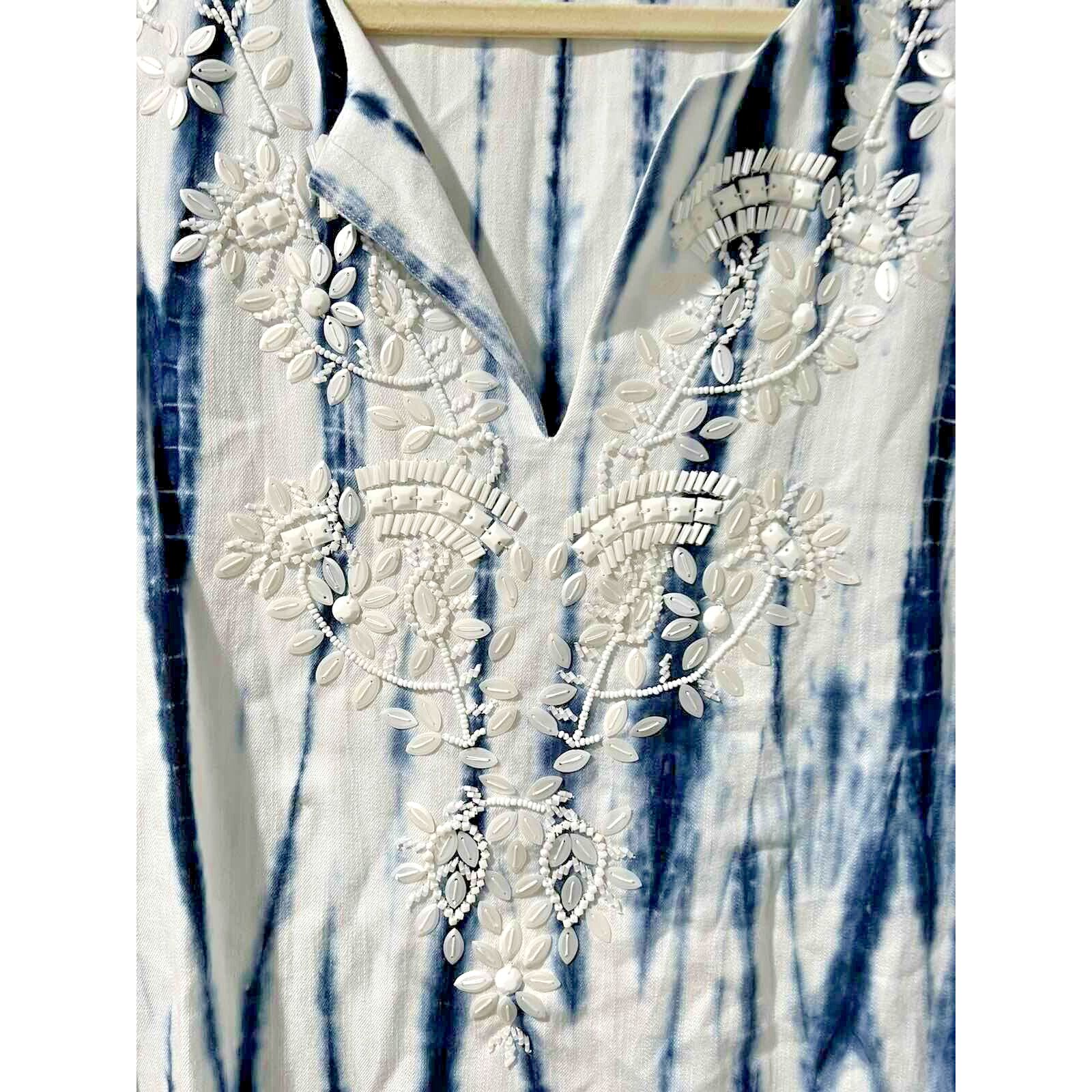 &Daughter Soft Surroundings 3/4 Length Sleeves Tunic L A001732 Size L / US 10 / IT 46 - 2 Thumbnail