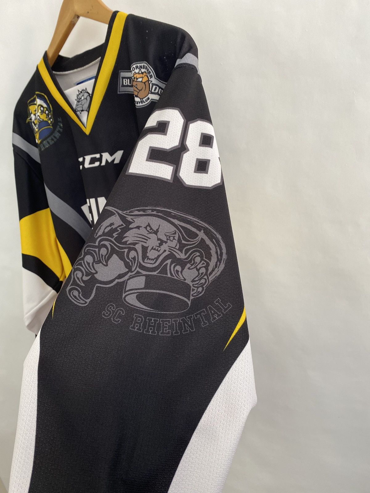 Ccm Vintage 90s CCM NHL Hockey Jersey Rheintal Bulldogs rare Size US M / EU 48-50 / 2 - 7 Thumbnail