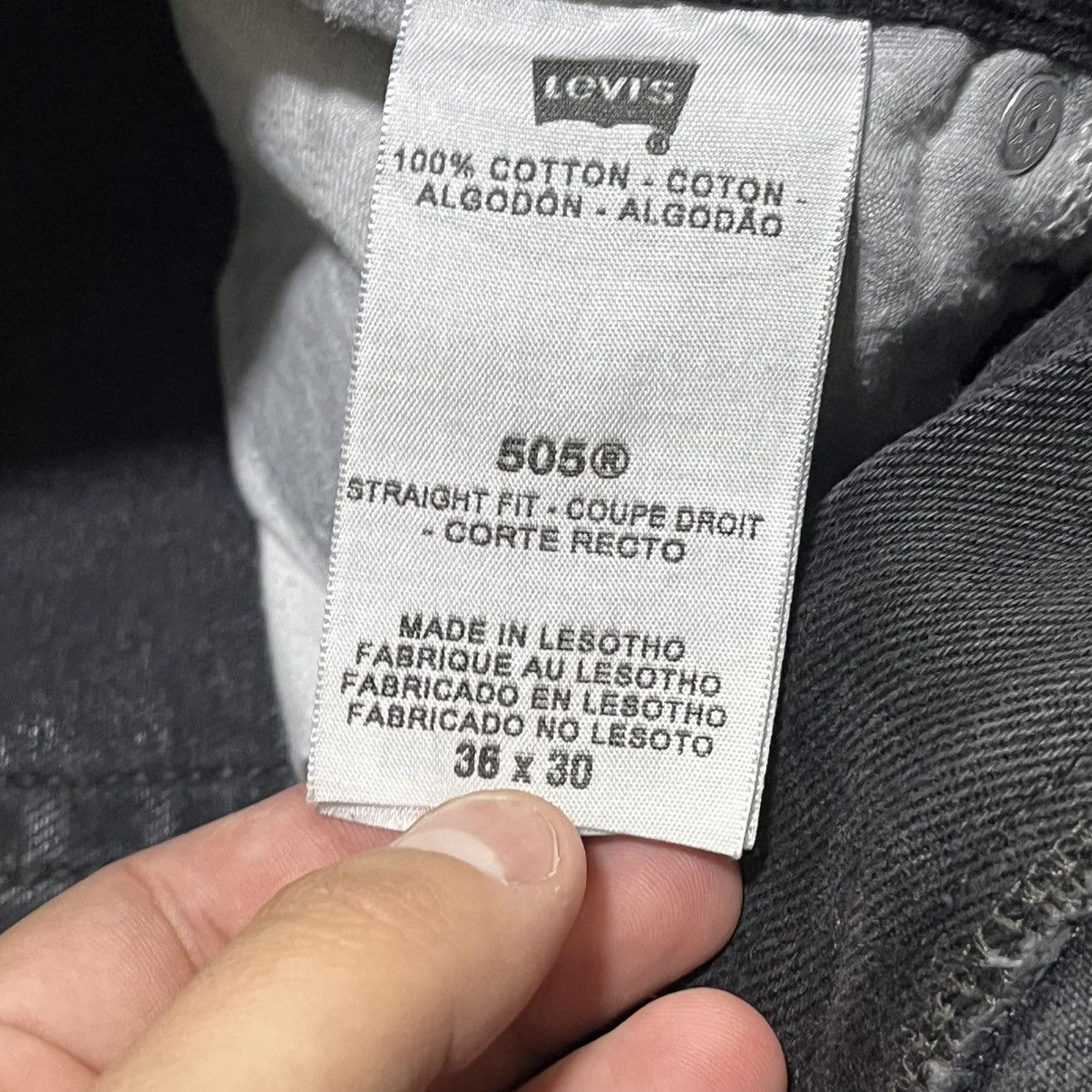 Levi's VINTAGE 2000s LEVI'S 505 GRUNGE SKATER BLACK JEANS 34x30 Size US 34 / EU 50 - 7 Thumbnail