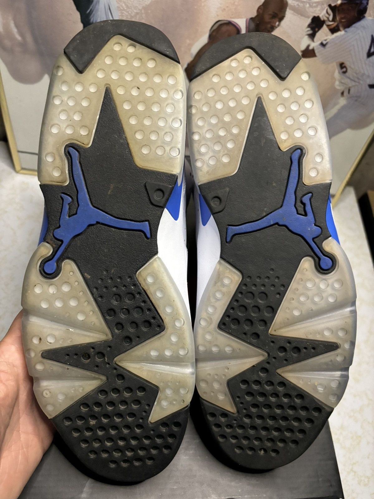 Jordan Brand Air Jordan 6 Retro 2014 Sport Blue 2014 Size US 12 / EU 45 - 5 Thumbnail