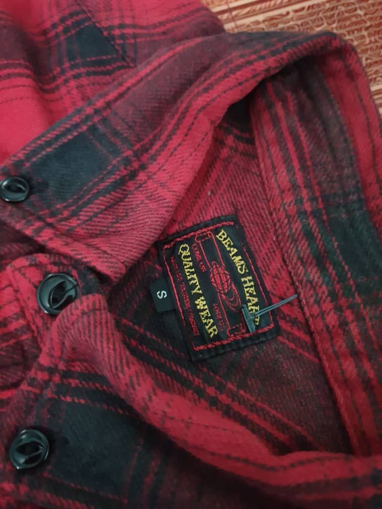 Beams Plus 💥Beams hearts checkered Japanese cafe racer style shirt Size US M / EU 48-50 / 2 - 10 Thumbnail