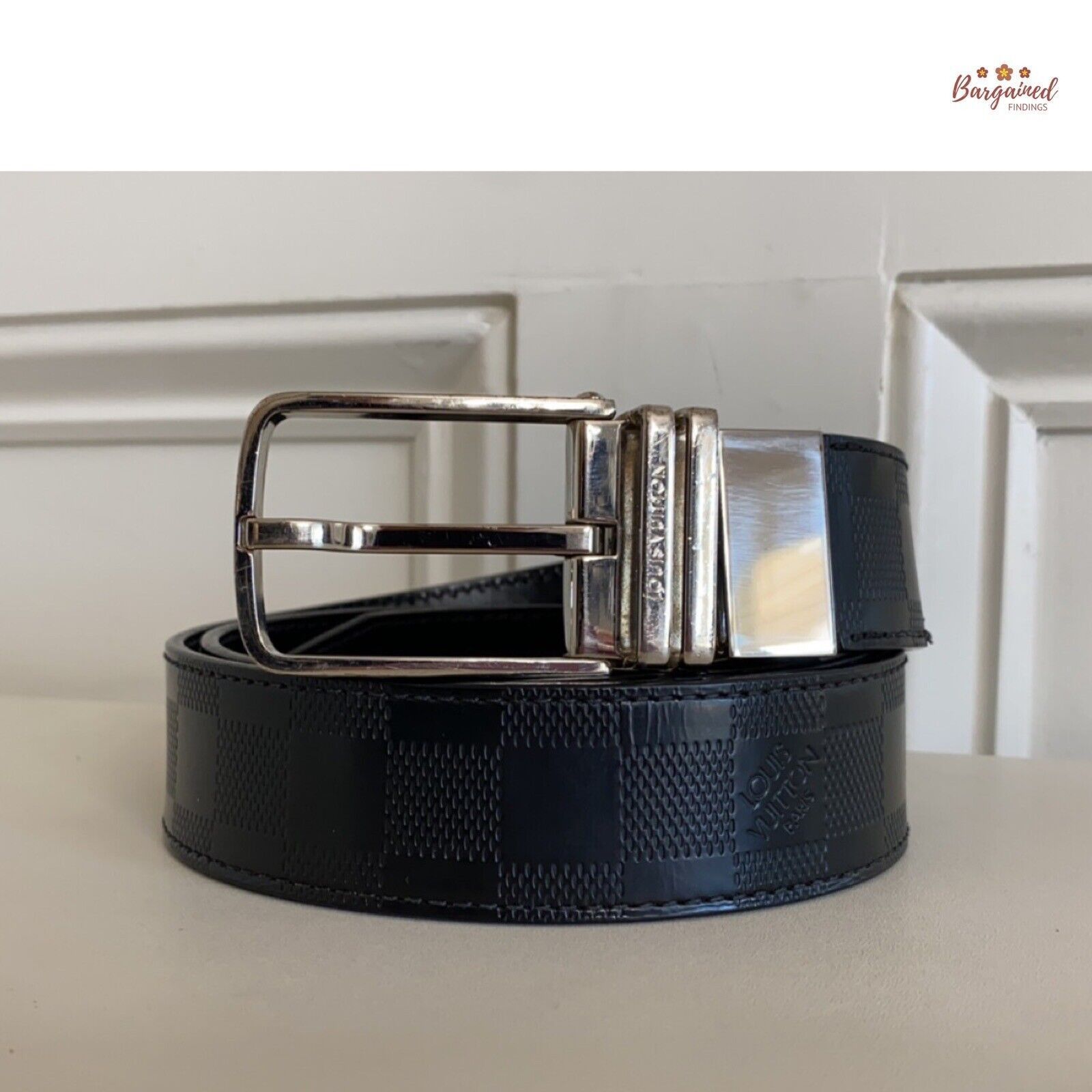Louis Vuitton Louis Vuitton Leather Damier Infini Ceinture Boston Belt Size 32 - 1 Thumbnail