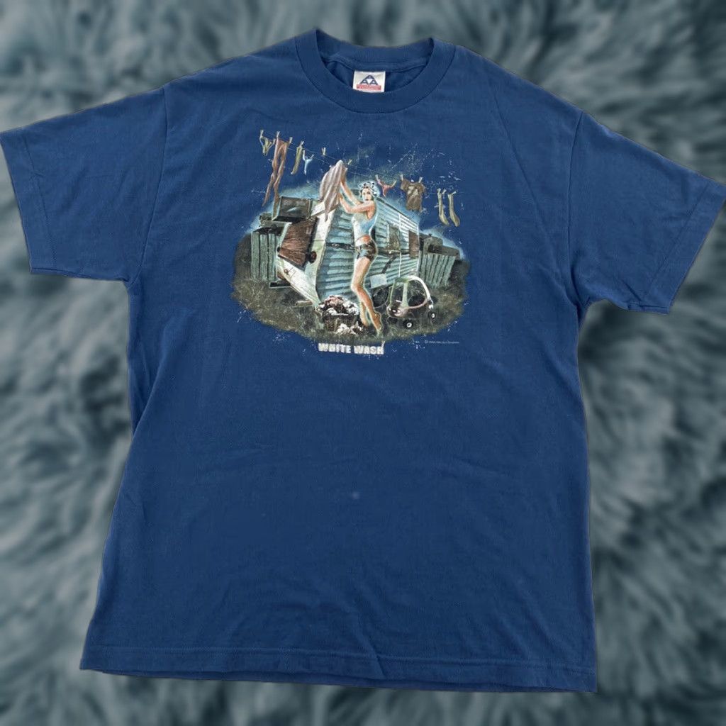 Vintage VINTAGE AllStyle Graphic T-Shirt Men's Large Blue Short Sleeve 2000s Y2K Hip Hop Size L / US 10 / IT 46 - 1 Thumbnail