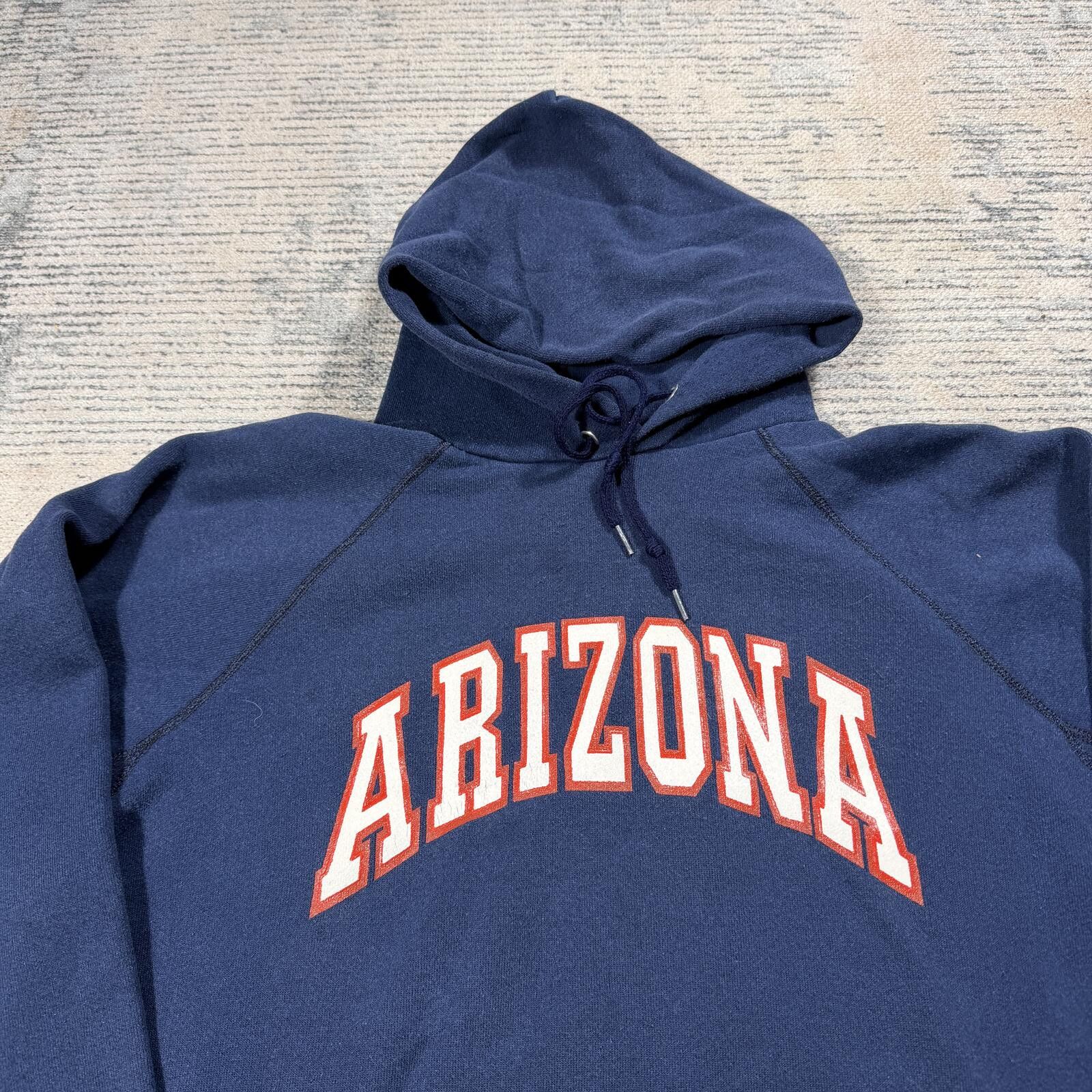Other Vintage 90s Arizona Raglan Hoodie Collegiate Sweatshirt Size ONE SIZE - 3 Thumbnail
