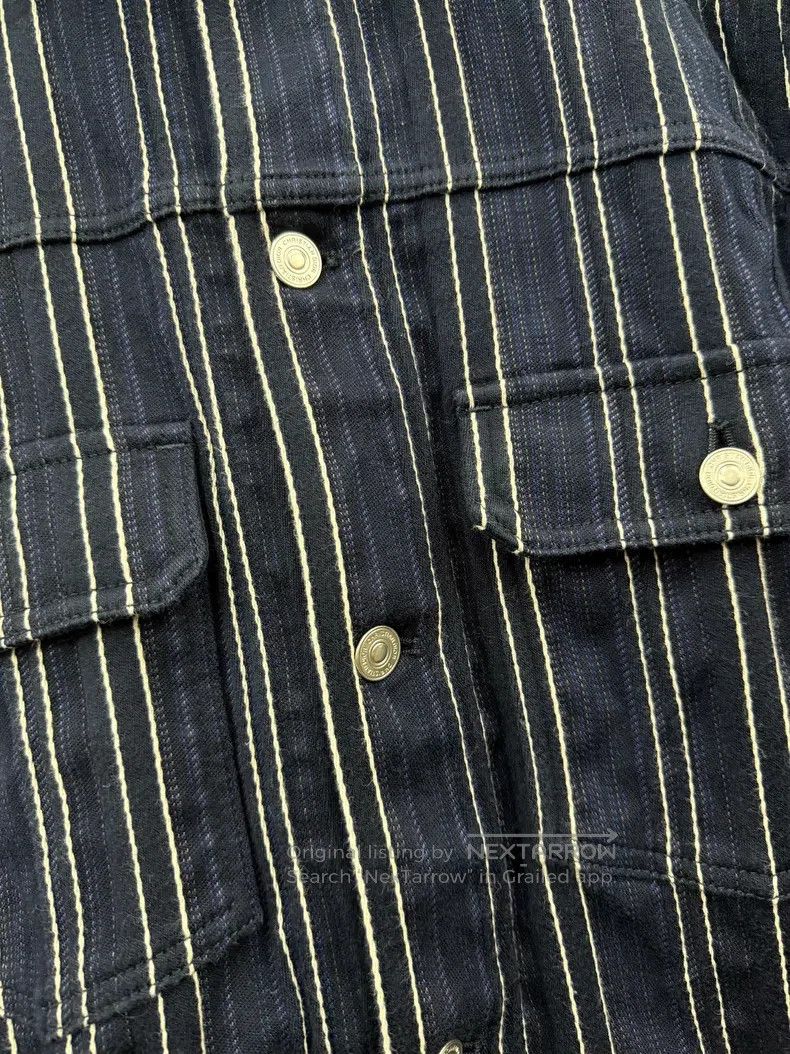 Dior Dior Blue and white vertical striped denim jacket Size XXS / US 00 / IT 34 - 2 Thumbnail