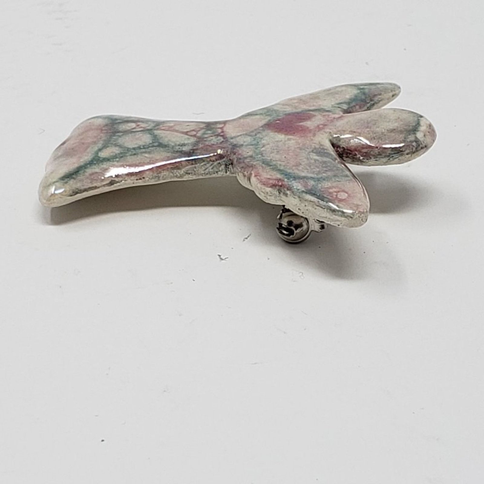 Other Handcrafted Ceramic Angel Pin Multicolor Marbled Size ONE SIZE - 4 Thumbnail