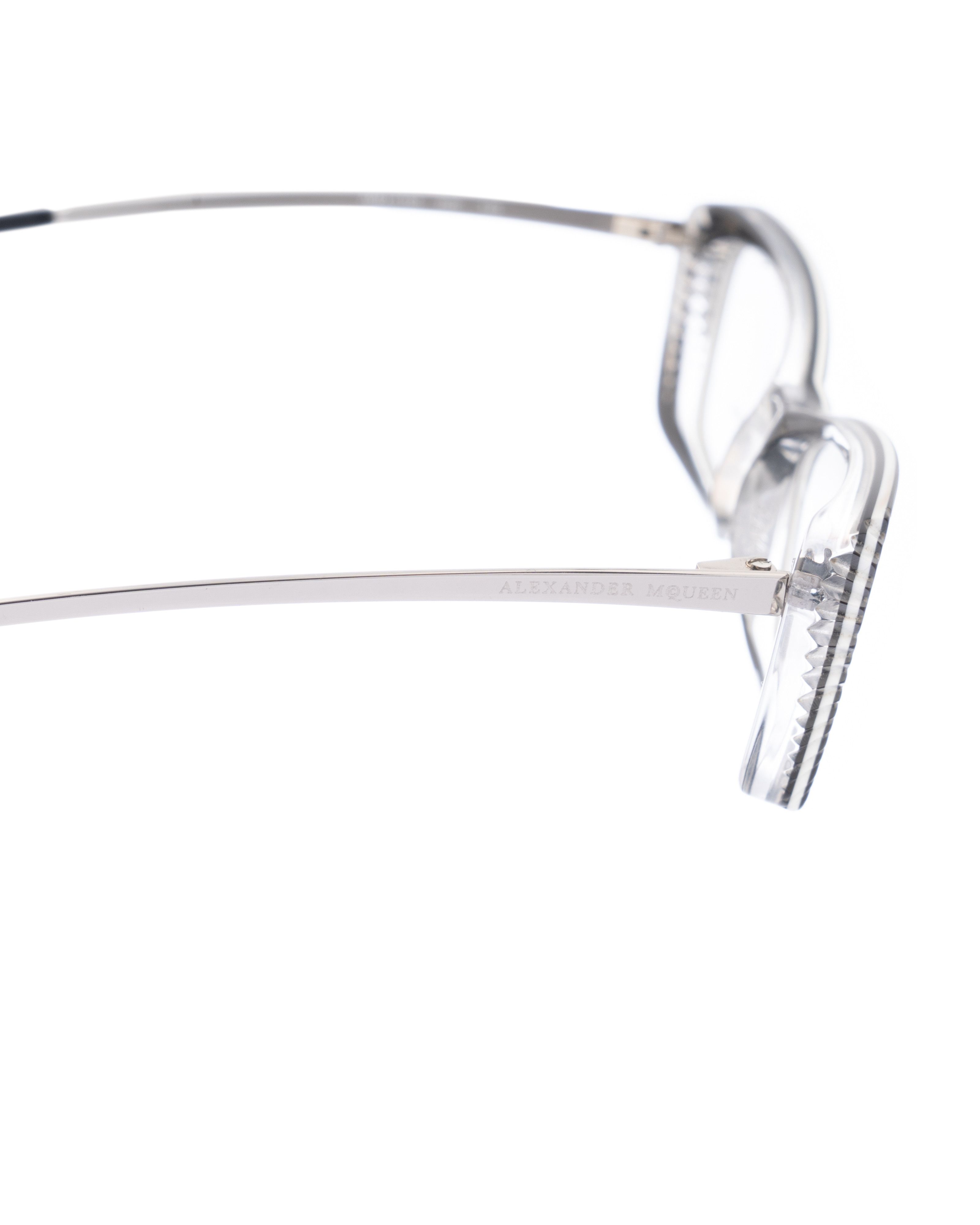 Alexander McQueen Alexander McQueen 90s Black & White Cat-Eye Glasses Size ONE SIZE - 3 Thumbnail