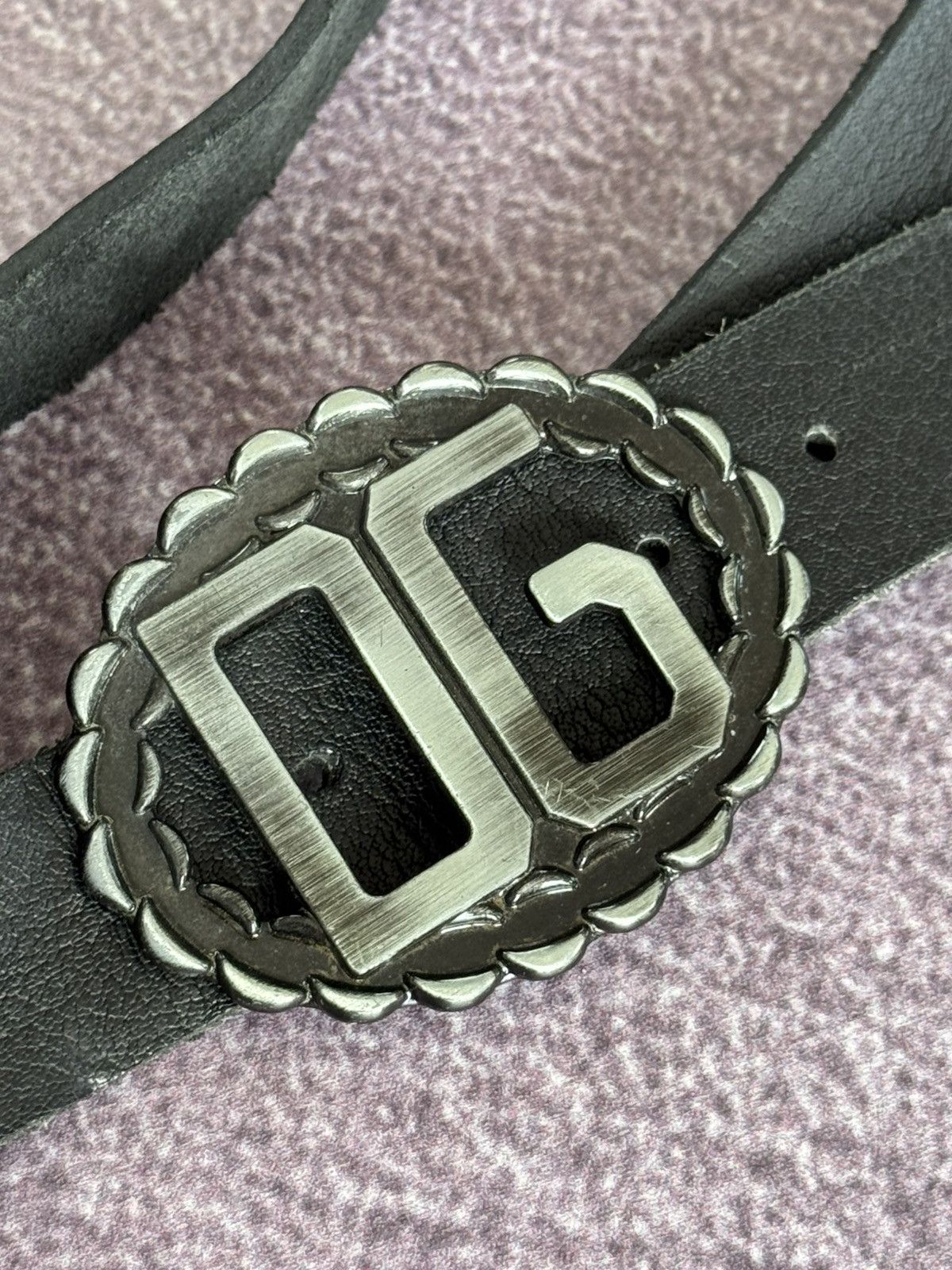 Dolce & Gabbana Y2K Dolce & Gabbana Gradient Metal Buckle Leather Belt Size ONE SIZE - 2 Thumbnail
