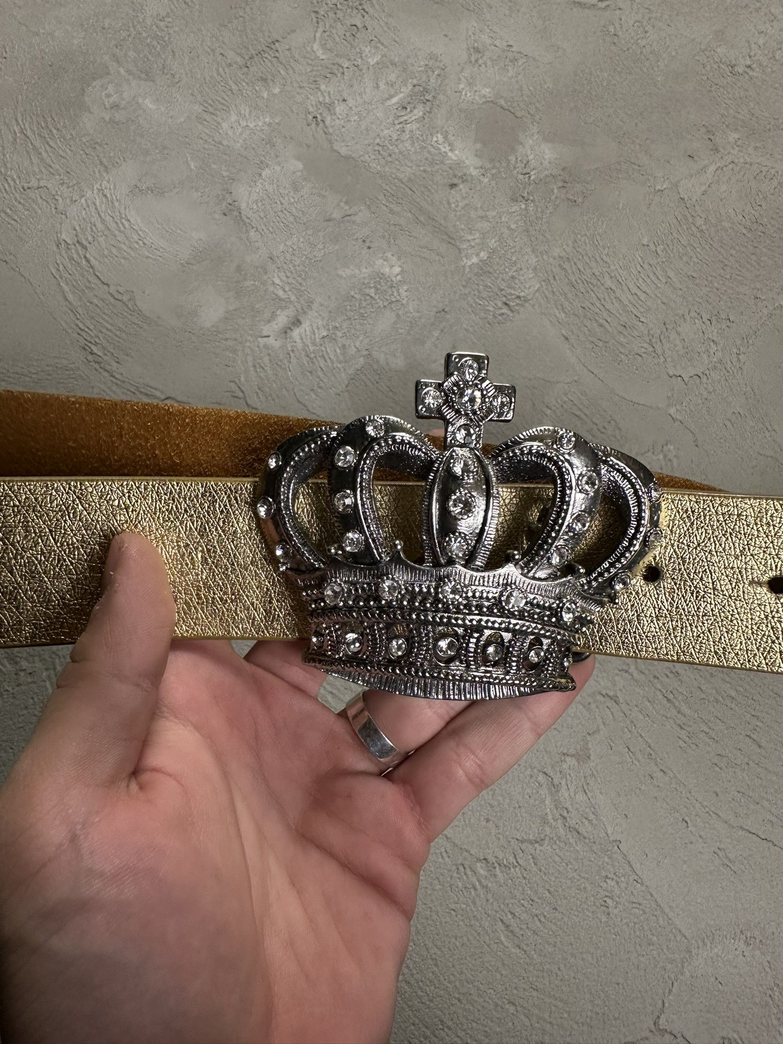 Other Vintage Y2k Crown Buckle Belt 2000s Size ONE SIZE - 4 Thumbnail