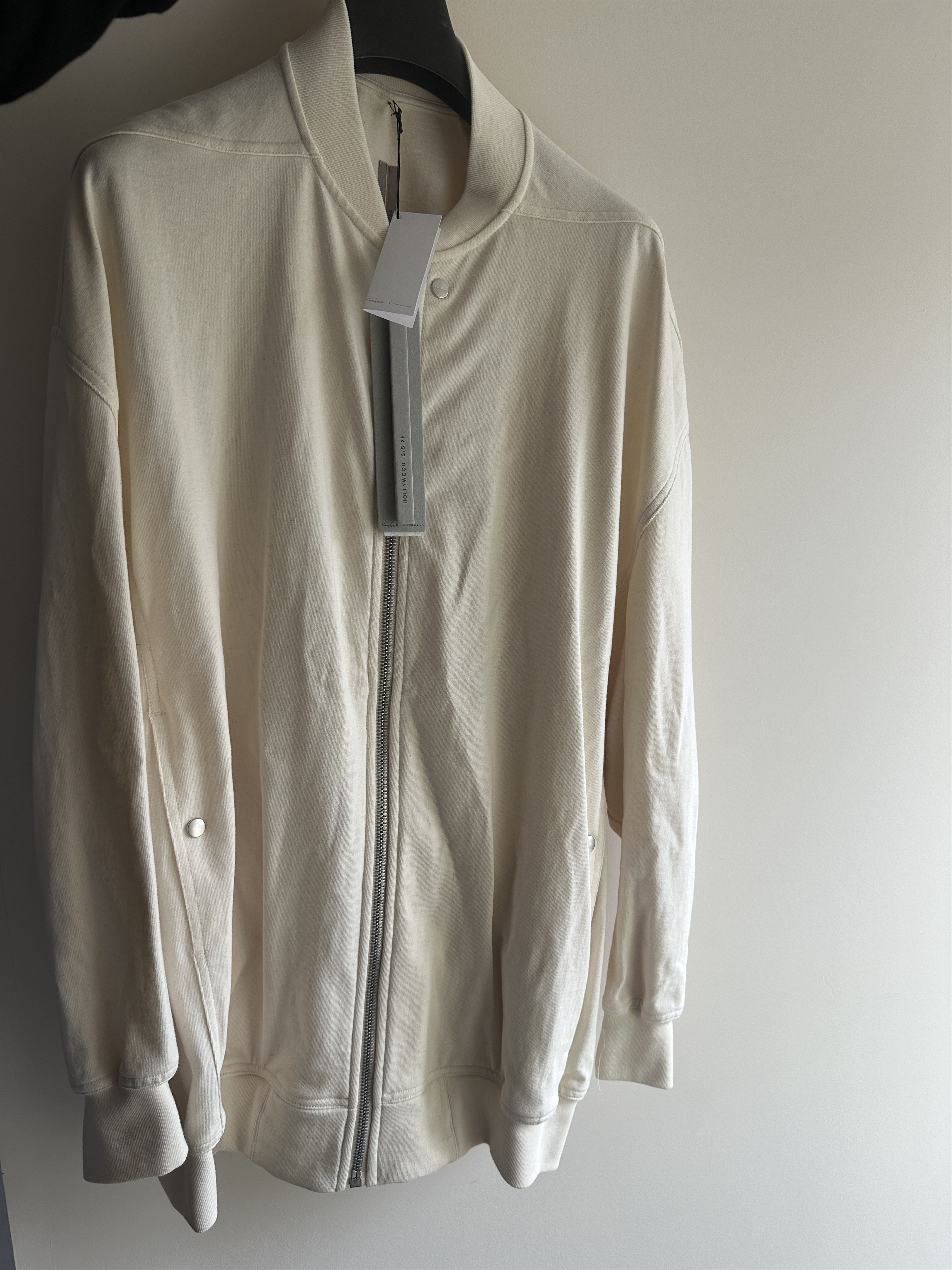 Rick Owens Rick Owens Off-White Hollywood Jumbo Flight Bomber Jacket Size US L / EU 52-54 / 3 - 6 Thumbnail