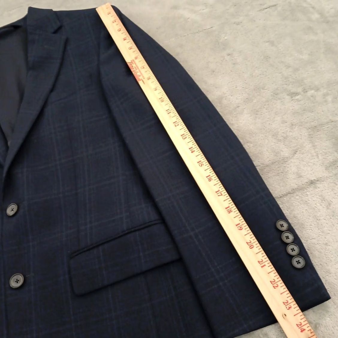 Jos. A. Bank Jos A Bank Mens Blazer Slim Fit Blue Plaid Wool Blend Travel Canvas 37 Size 36R - 3 Thumbnail
