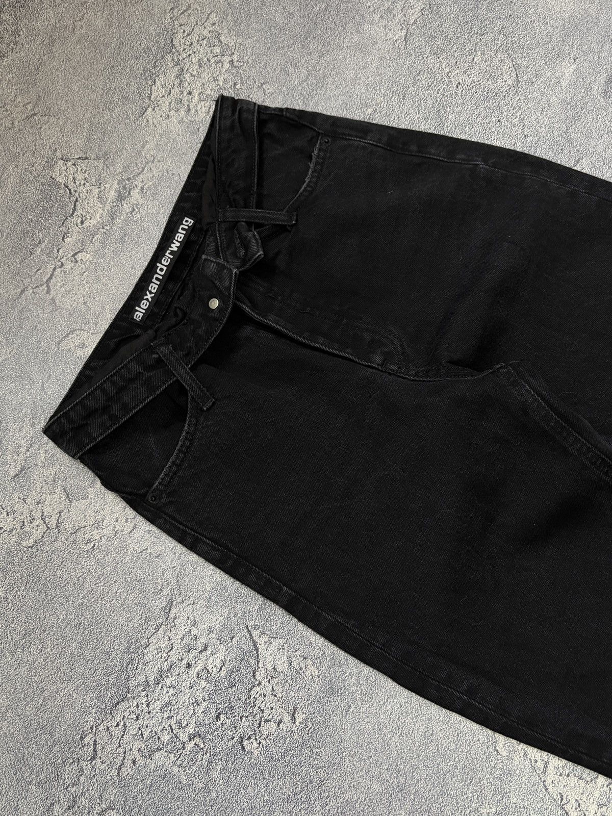Alexander Wang Alexander Wang Double Waistband Fold-Over Jeans Black 28 Size 28" / US 6 / IT 42 - 7 Thumbnail