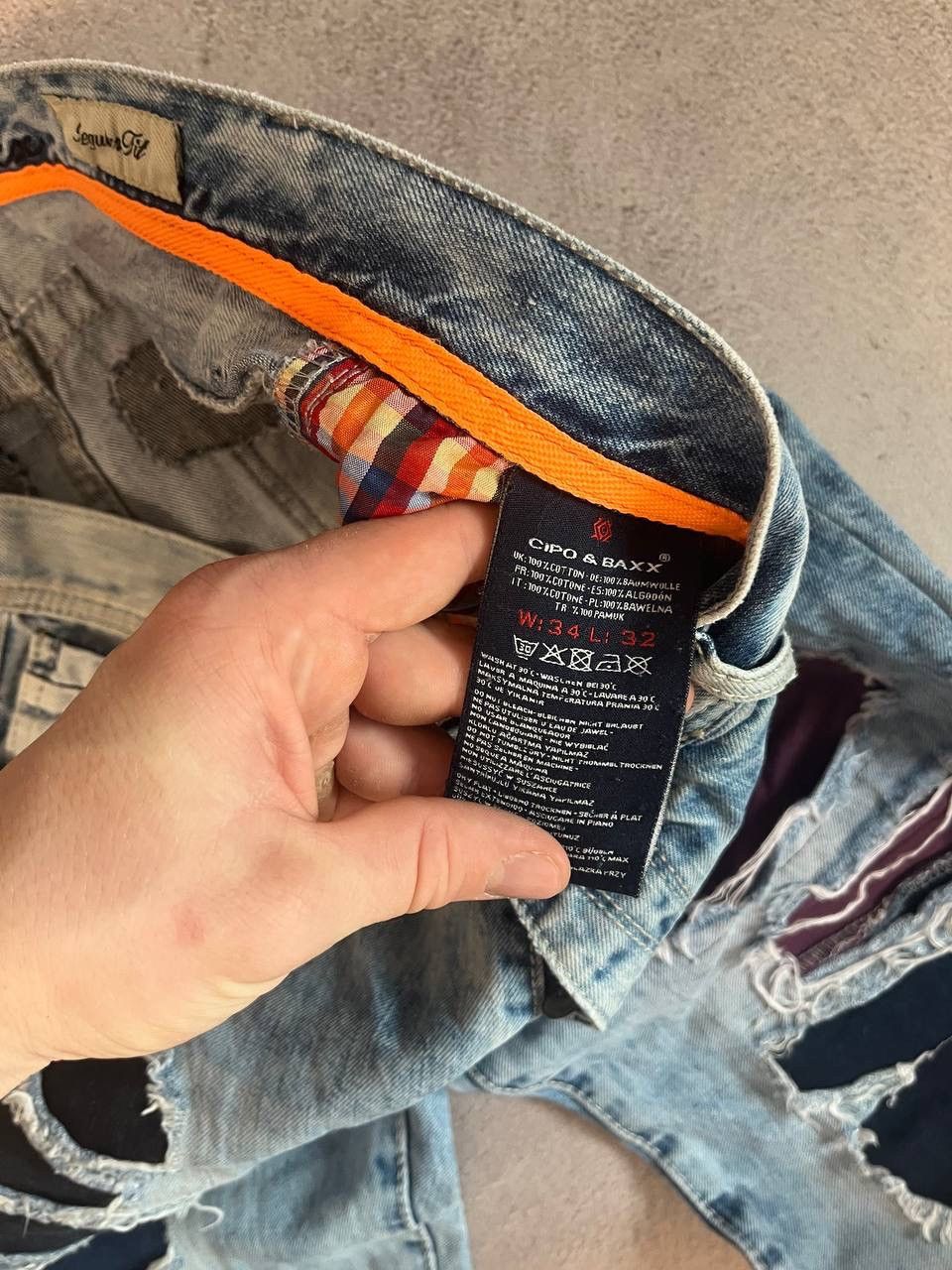 Vintage Dirty pants Faded Crash denim thrashed y2k distressed jeans Size US 32 / EU 48 - 5 Thumbnail