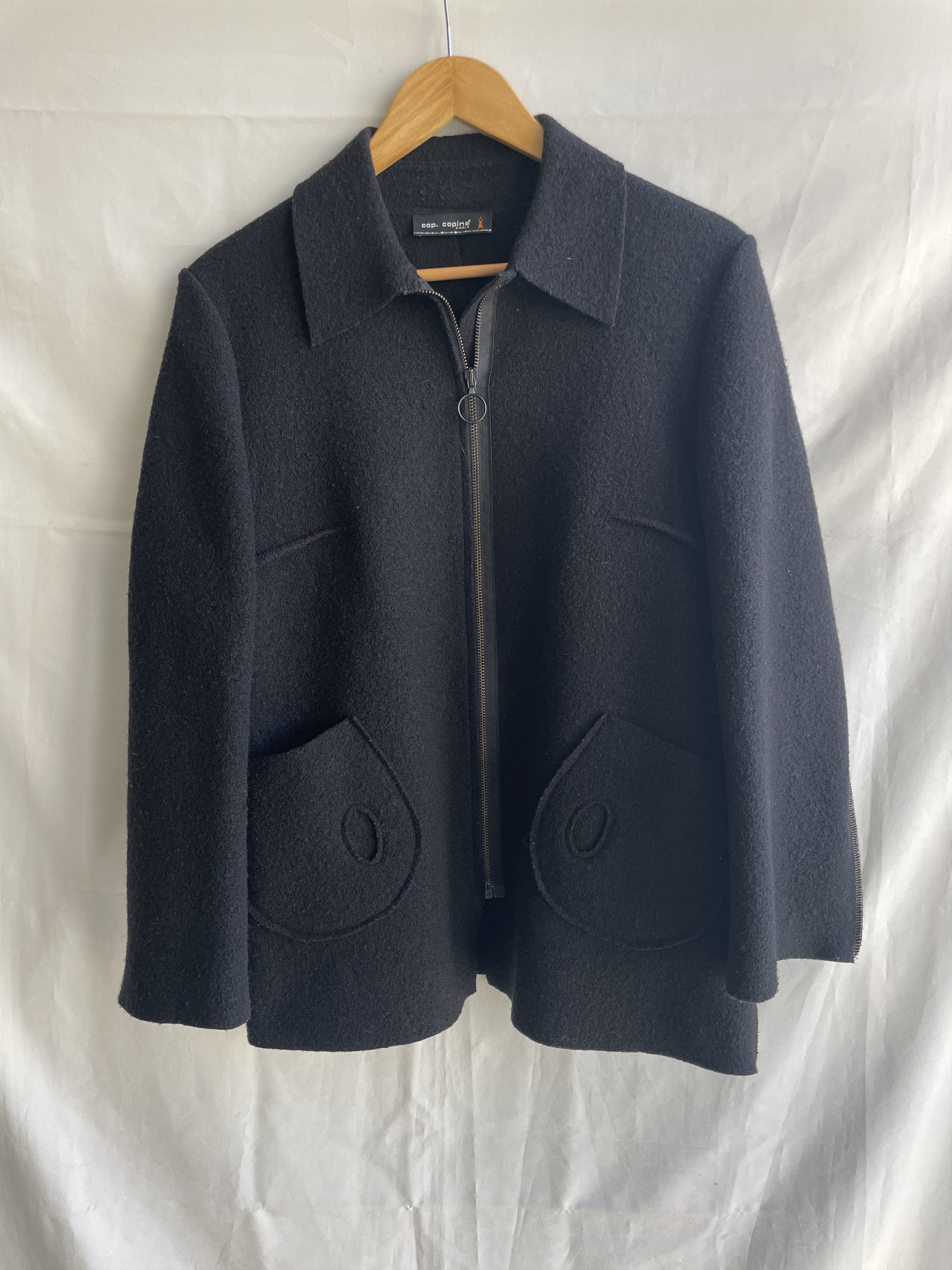 Cop Copine Cop Copine Boiled Wool Collared Unlined Jacket Coat Size M / US 6-8 / IT 42-44 - 1 Thumbnail