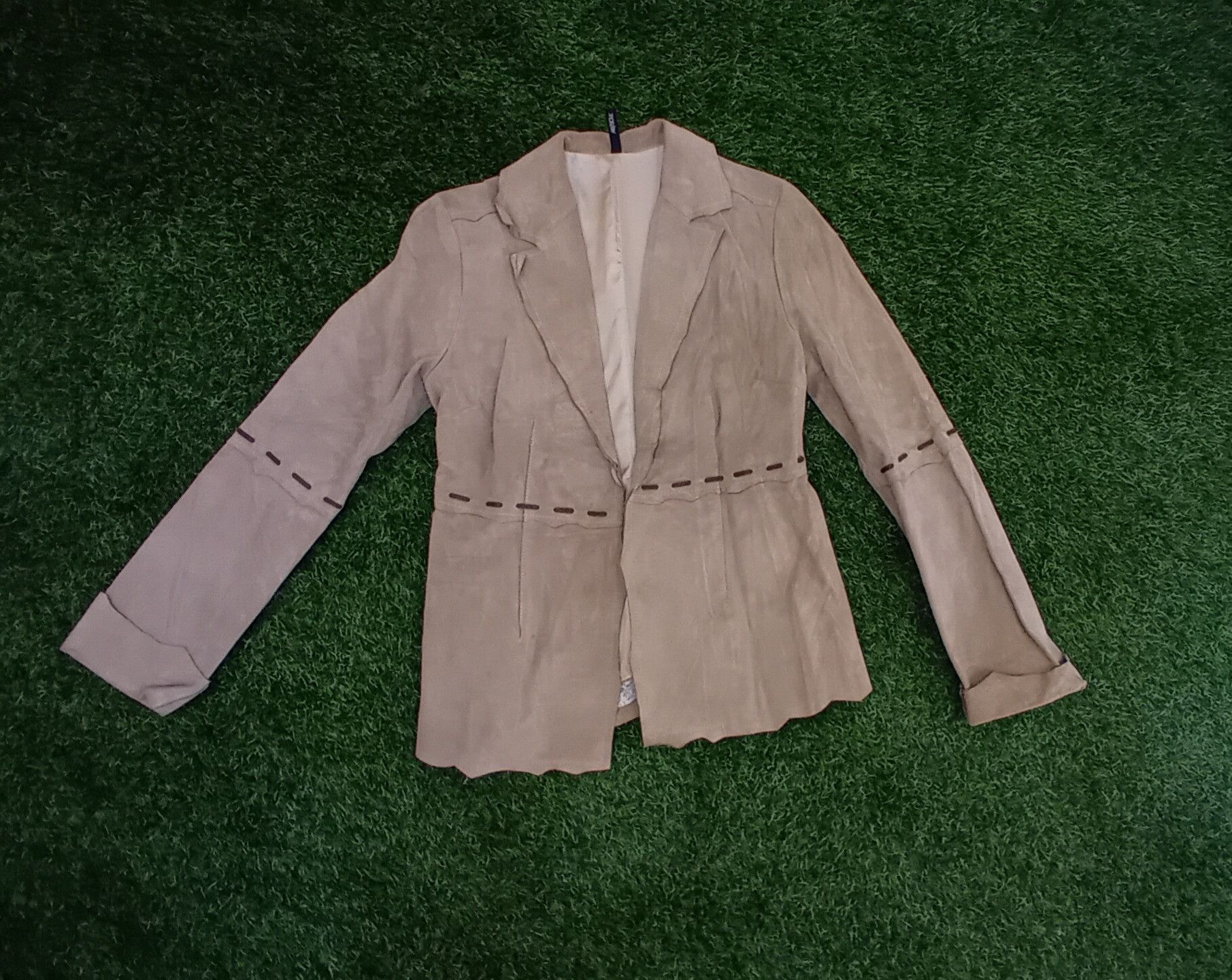Other A°B°/SOUL° Archive Nude Suede Leather Suit (Blazer+Pants) Size S / US 4 / IT 40 - 5 Thumbnail