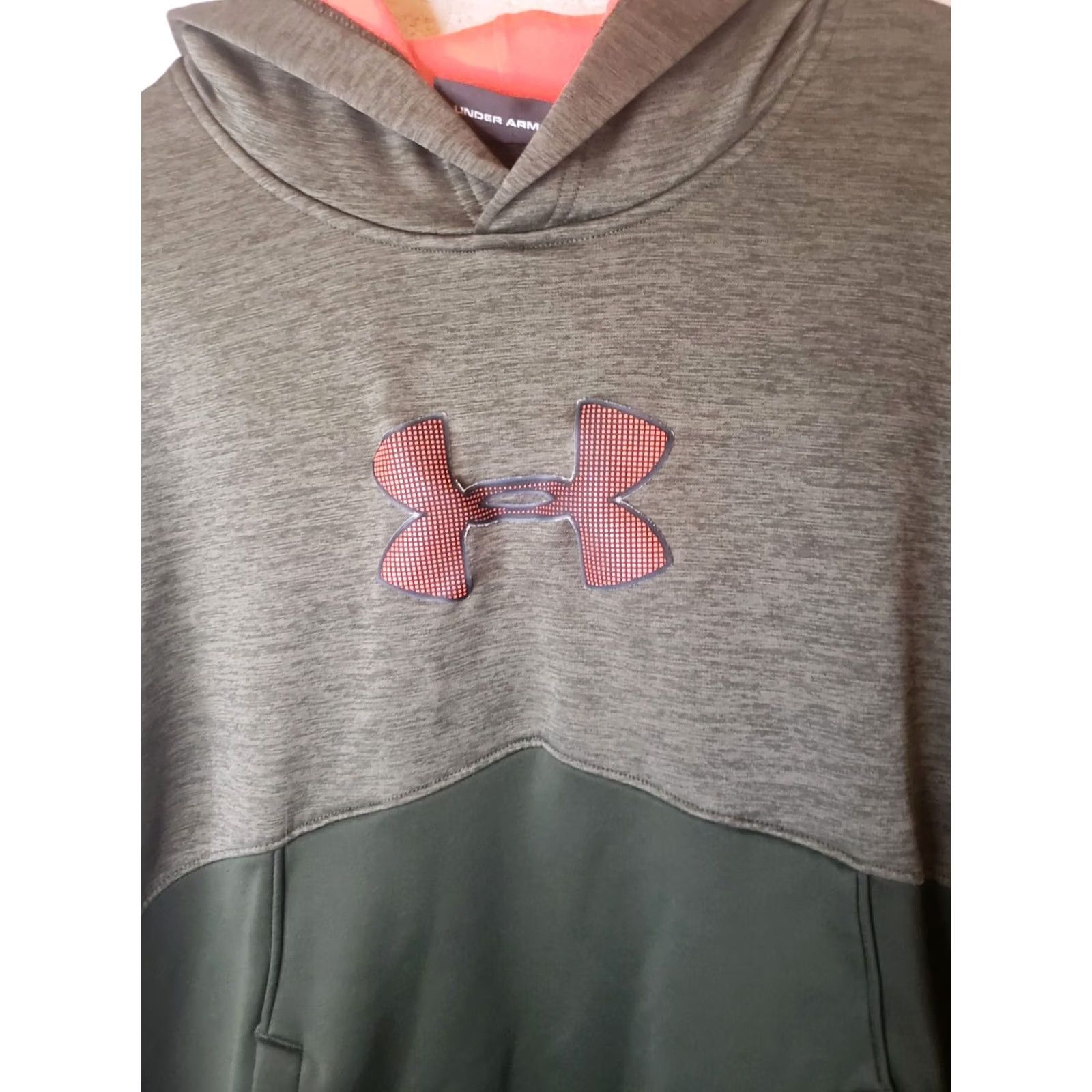 Under Armour Under Armour Men's Hoodie Fleece Lined Pullover Green Orange Camo Regular Fit Large Size US S / EU 44-46 / 1 - 4 Thumbnail