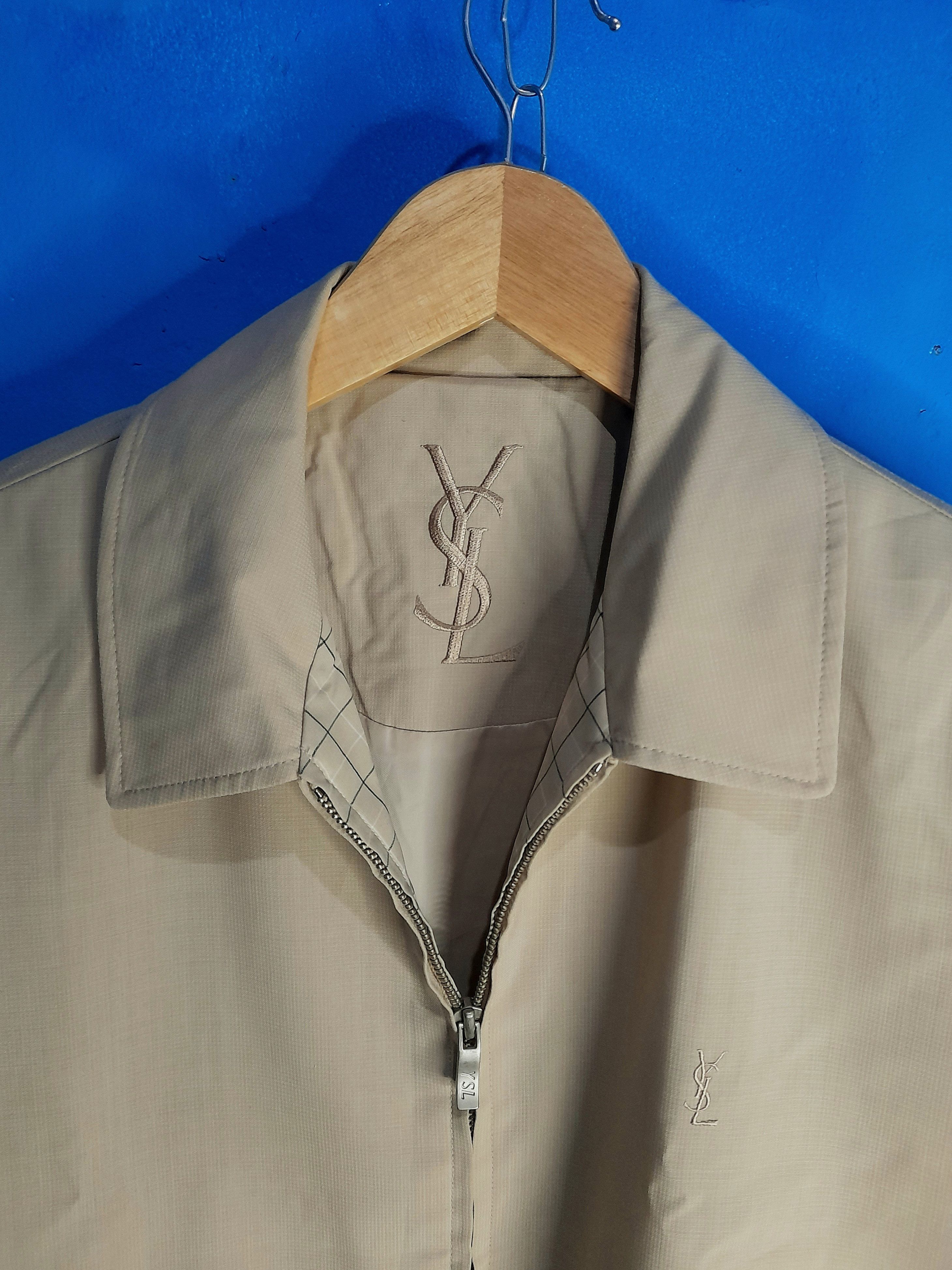 image of Vintage x YSL Pour Homme Big Logo YVES Saint Laurent Jacket X YSL Jacket in Cream (Size Medium)