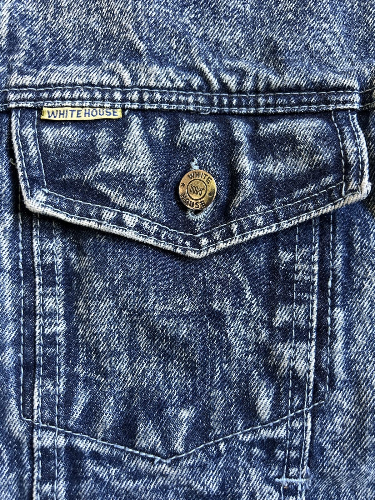 Vintage Vintage White House Denim Acid Wash Jean Jacket Size: XL Size US XL / EU 56 / 4 - 4 Thumbnail