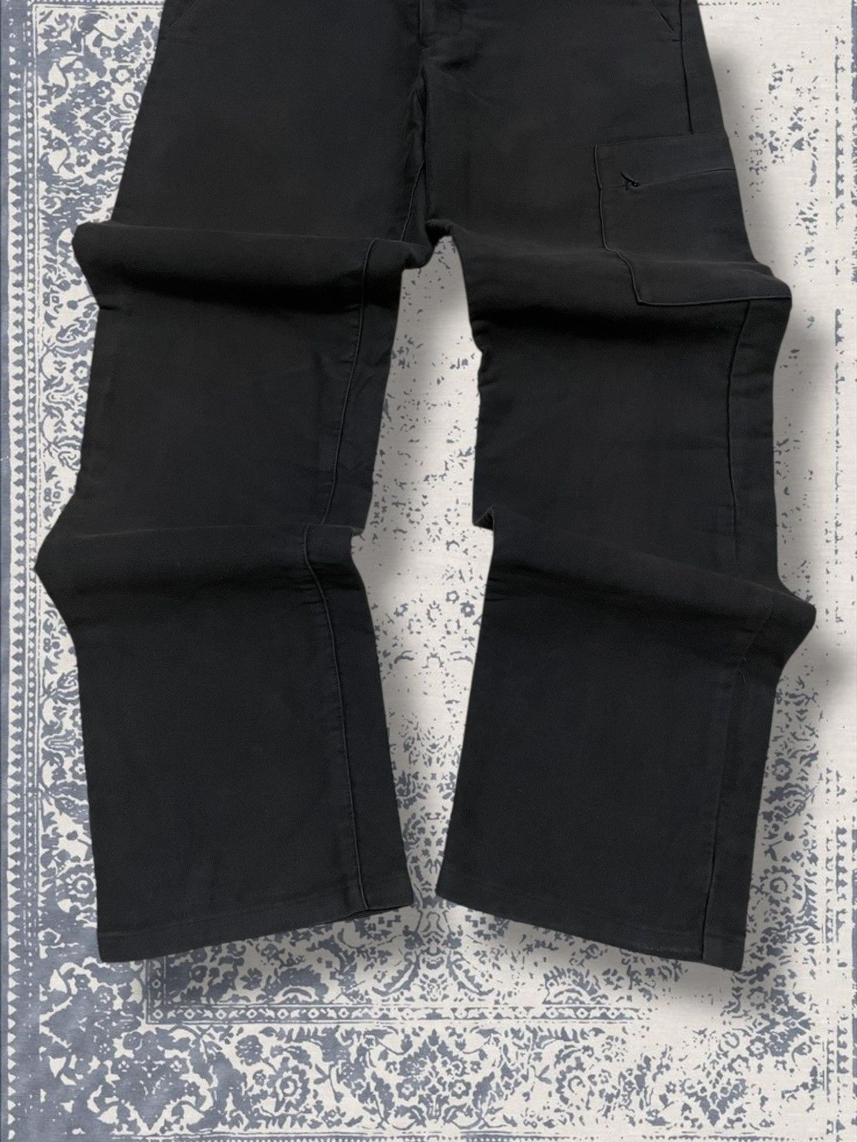 Yohji Yamamoto Vintage 1990s Designer Japan Yohji Yamamoto Suede Cargo Pant Size US 29 - 3 Thumbnail