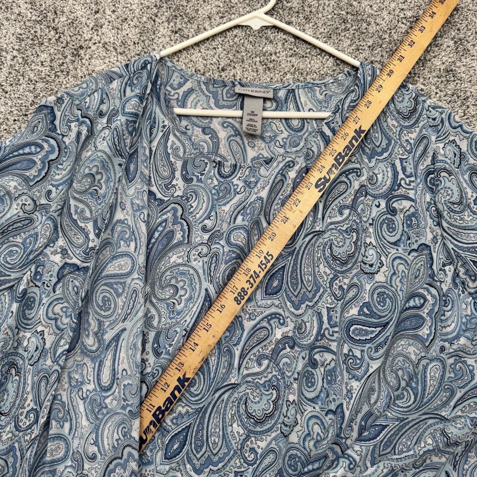 Other Catherines Blouse Women 3X Plus Paisley Boho Lagenlook 2010s Size 3XL / US 20-22 - 5 Thumbnail