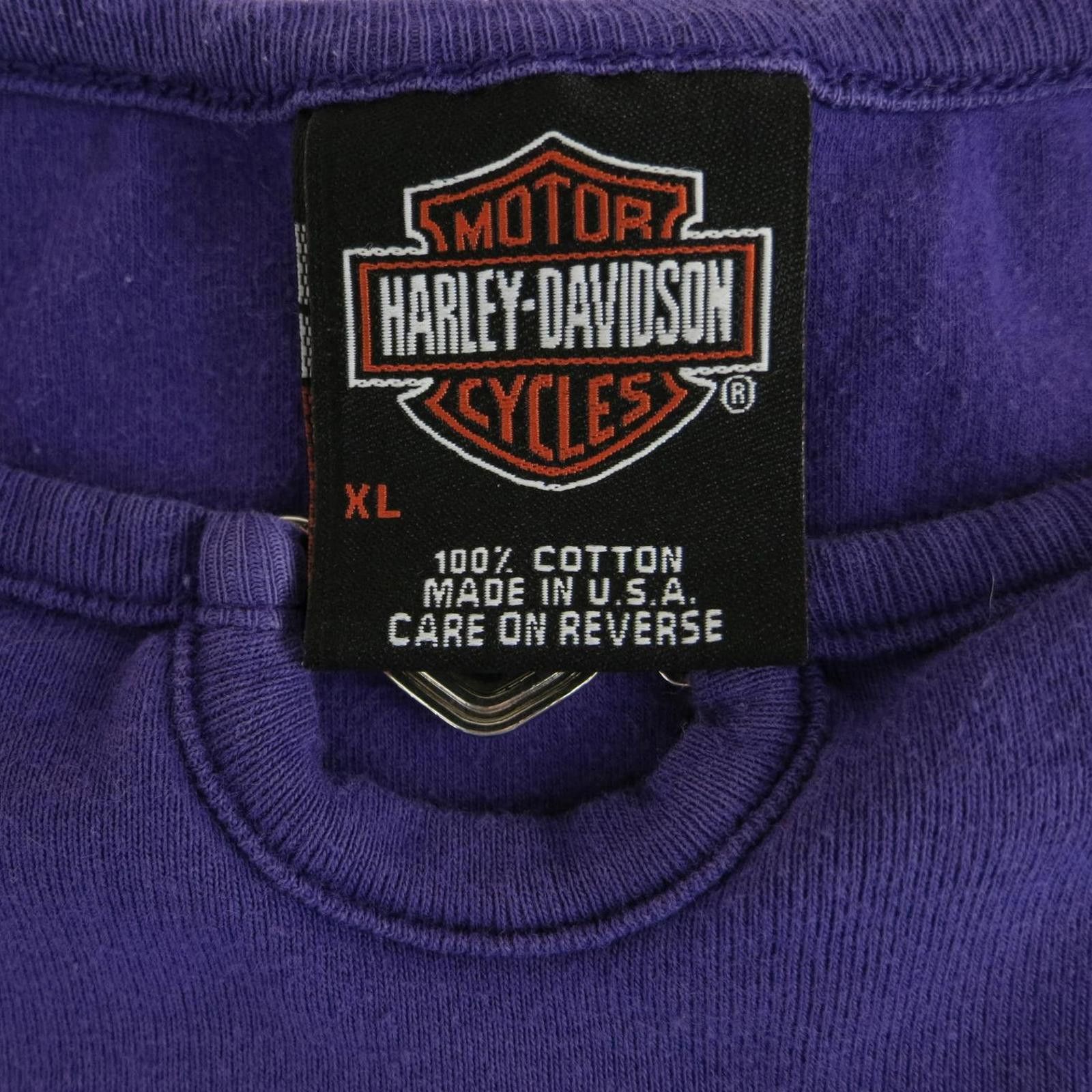 Harley Davidson Harley-Davidson Women's Purple Cotton Y2K Style Tank Top XL Size ONE SIZE - 3 Thumbnail