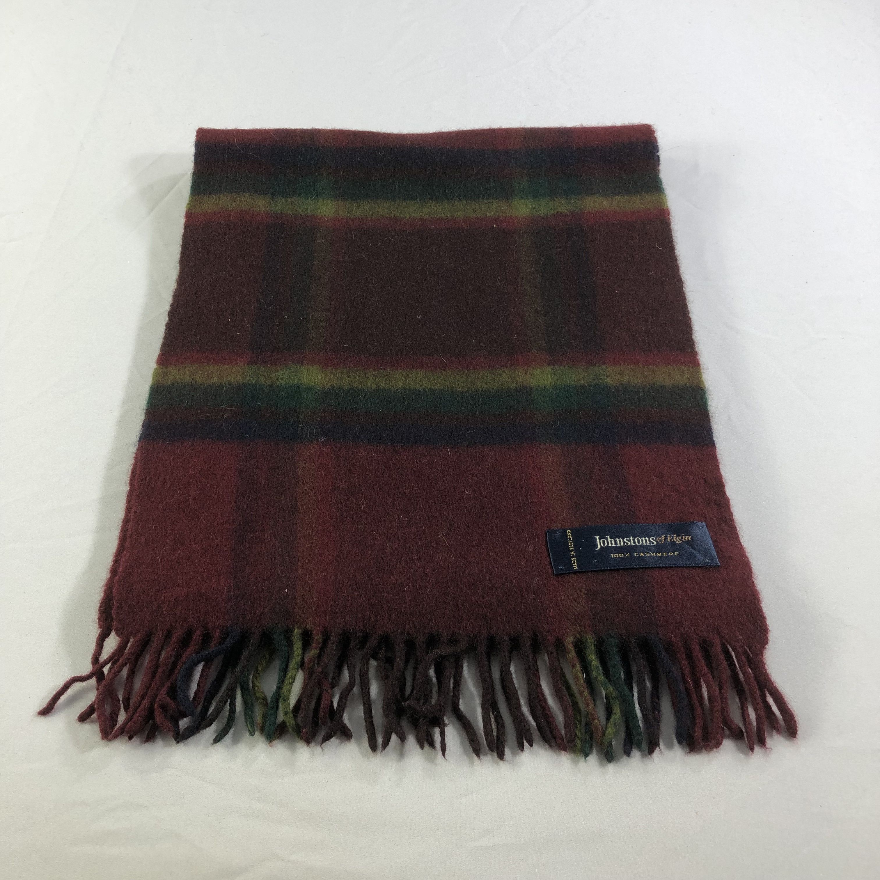 Johnstons Of Elgin Johnstons Of Elgin Tartan Cashmere Scarf Muffler V1554 Size ONE SIZE - 2 Thumbnail