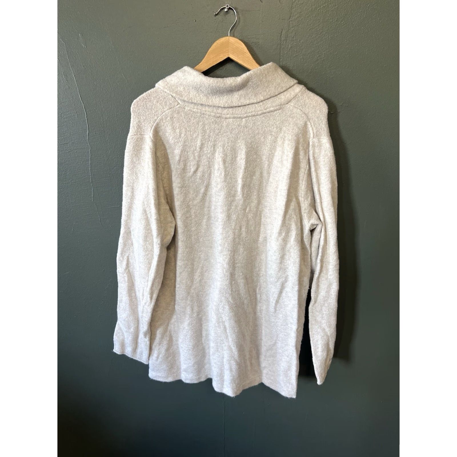 J. Jill J. Jill Womens Ivory Knit Pullover Sweater XL Folded Collar Shirt/ Sweater Size XL / US 12-14 / IT 48-50 - 2 Thumbnail
