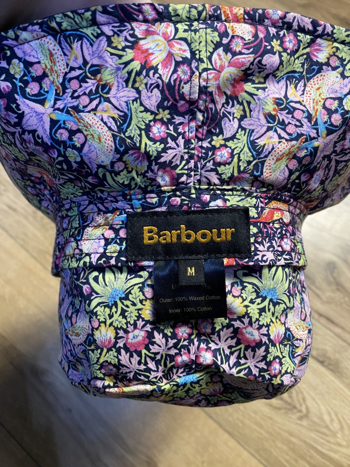 Barbour Barbour waxed bucket hat two-way Vintage Sz M Size 32 - 4 Thumbnail