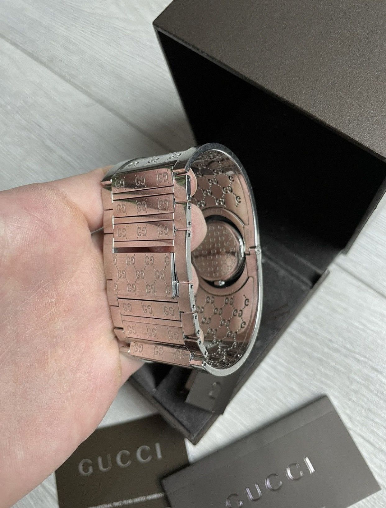 Gucci × Vintage Gucci Monogram Silver Watch Size ONE SIZE - 6 Thumbnail