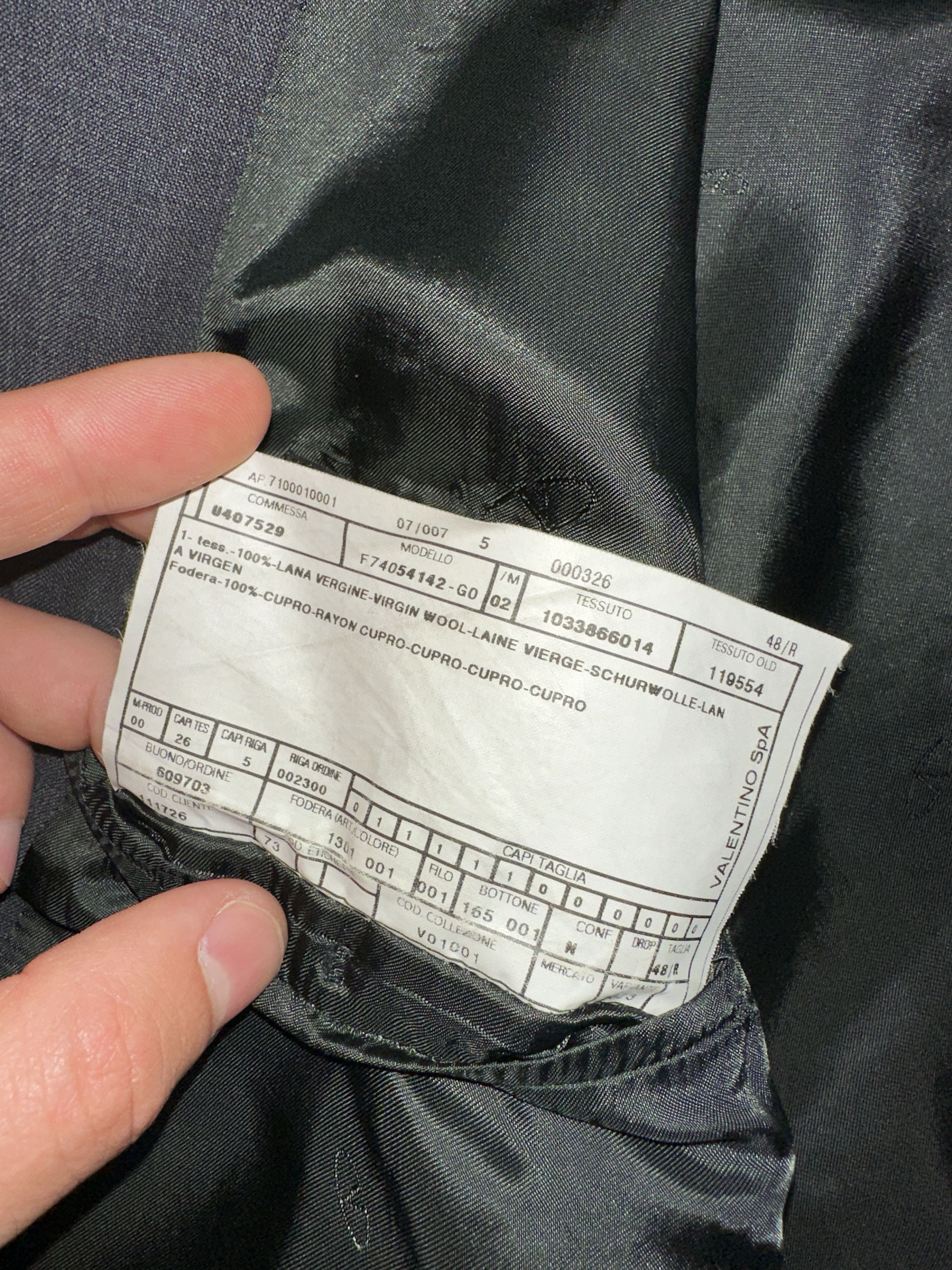 Valentino Valentino Roma Virgin Wool Three Button Tailored Blazer 48R Size 48R - 7 Thumbnail
