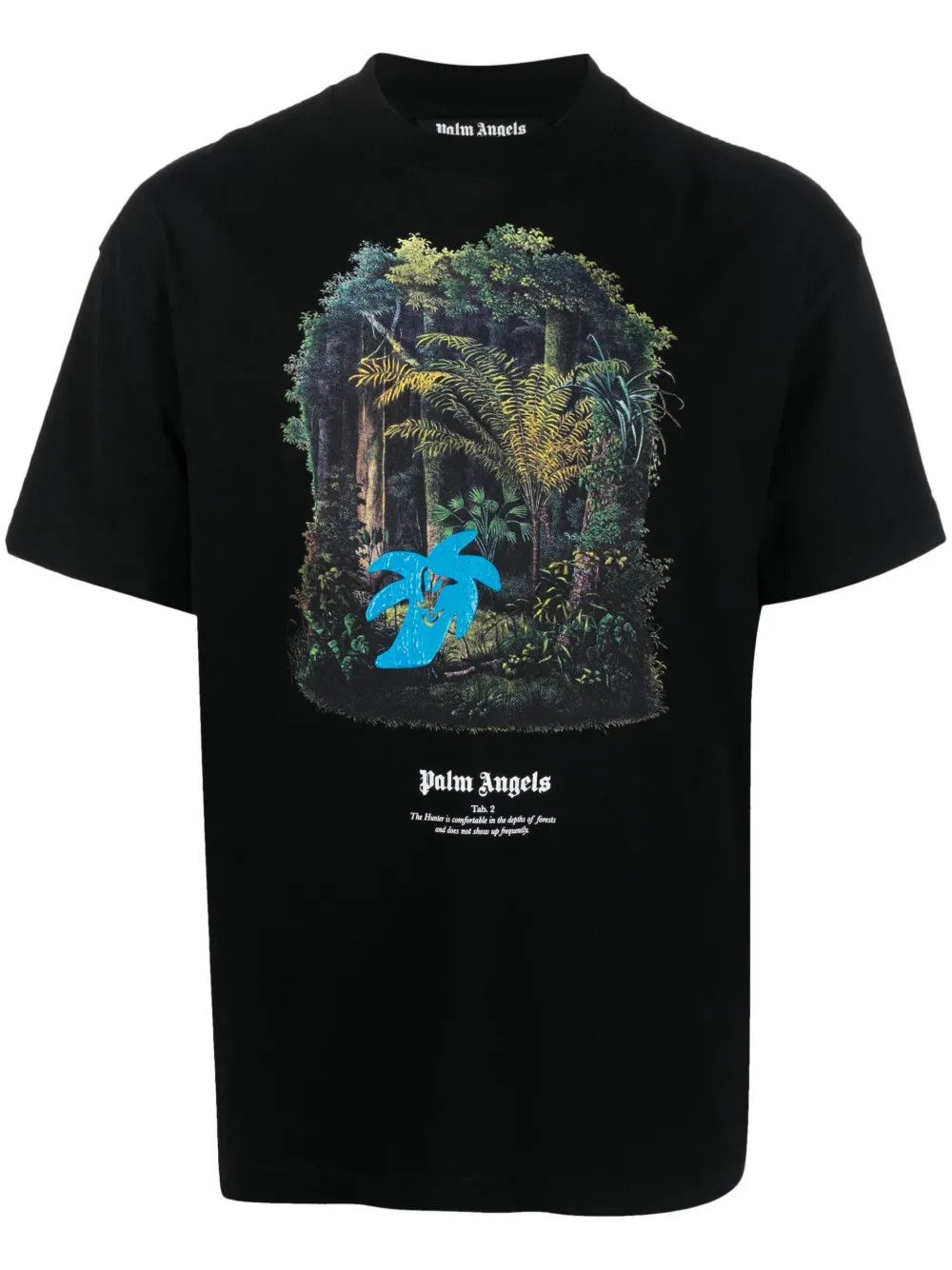 Palm Angels o1y0325 Logo Crewneck T-Shirt in Black Size US S / EU 44-46 / 1 - 1 Thumbnail