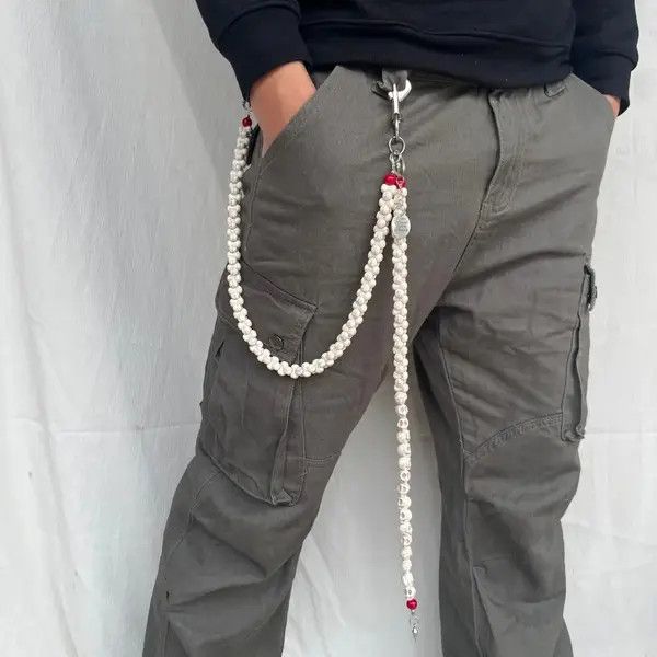 VIBE Punk White Bone Skull Wallet Chain Multi-Way Size ONE SIZE - 3 Thumbnail