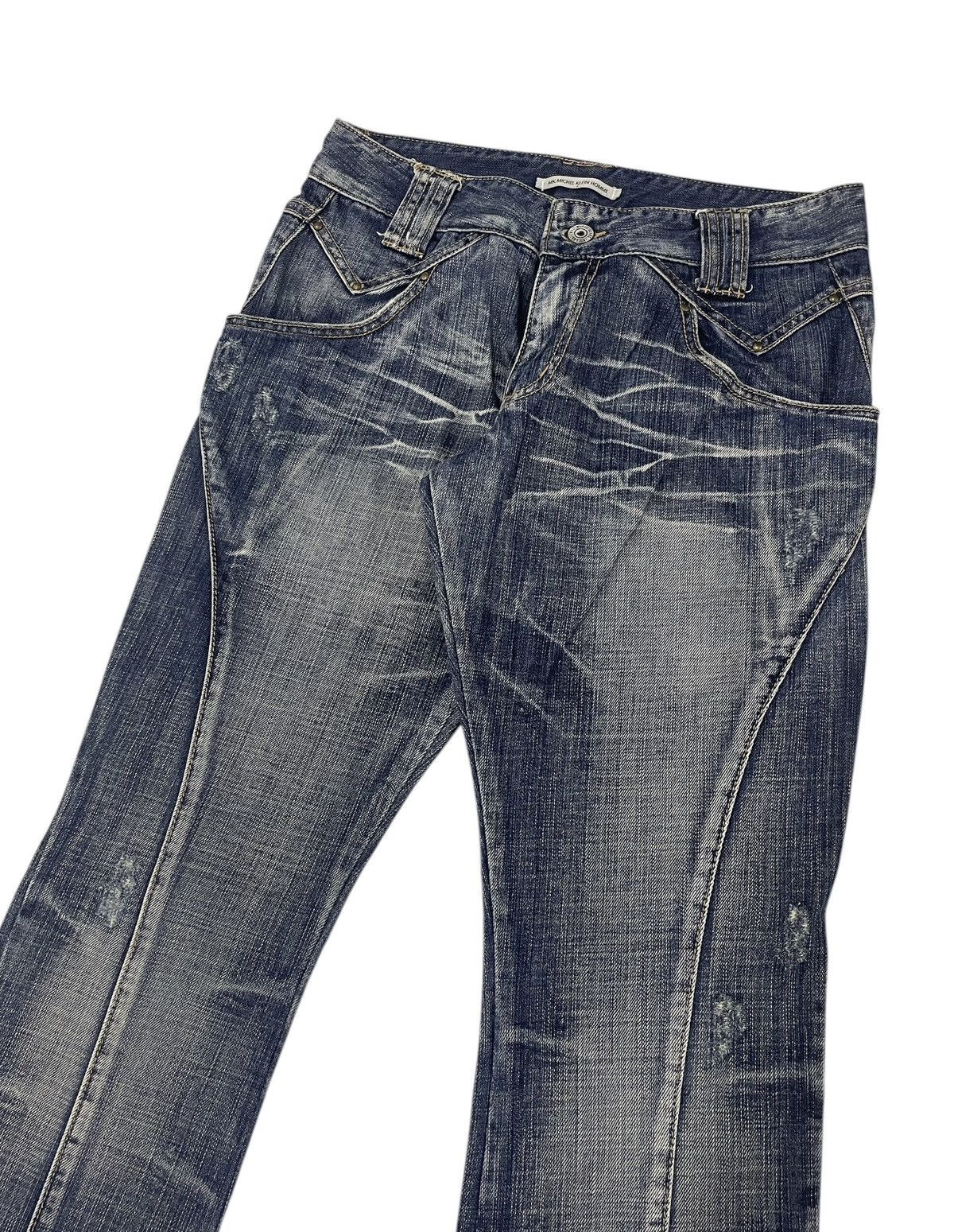 Le Grande Bleu (L.G.B.) Michel Klein Homme Japan Flare Jeans Size US 30 / EU 46 - 3 Thumbnail