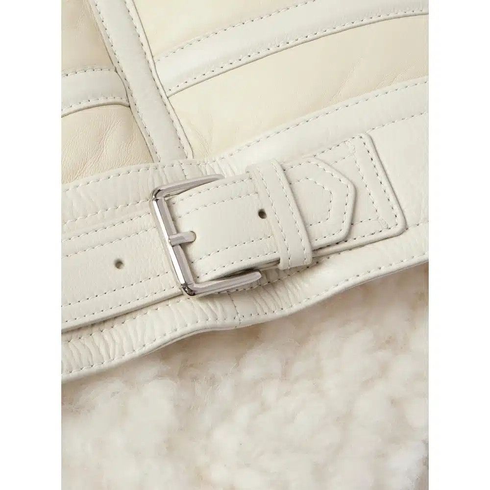 Tom Ford o1loc1c1024 LBS024 Shearling Biker Jacket in White Size US M / EU 48-50 / 2 - 4 Thumbnail