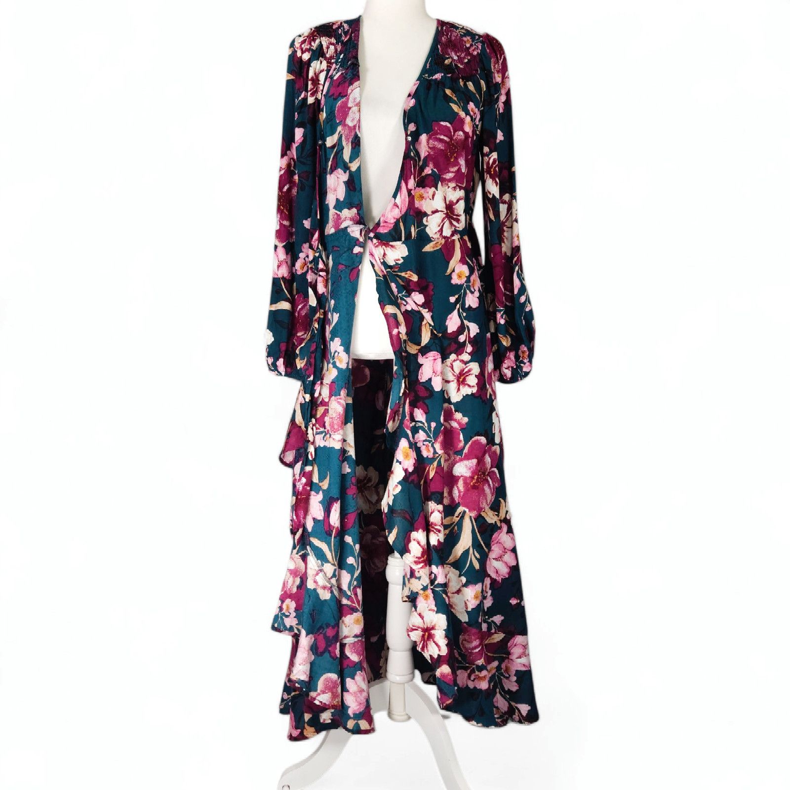 Other NWT Band of the Free Floral Wrap Maxi Dress M [8-10] Boho Size M / US 6-8 / IT 42-44 - 3 Thumbnail