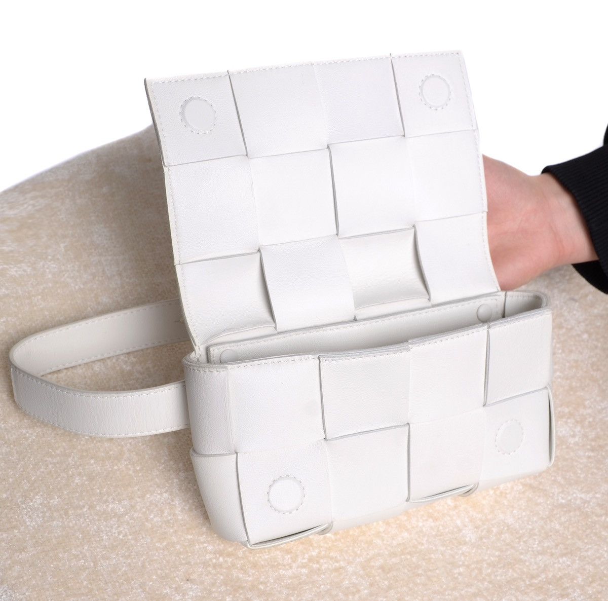 Bottega Veneta Bottega Veneta Cassette White Waist Bag Size ONE SIZE - 8 Thumbnail
